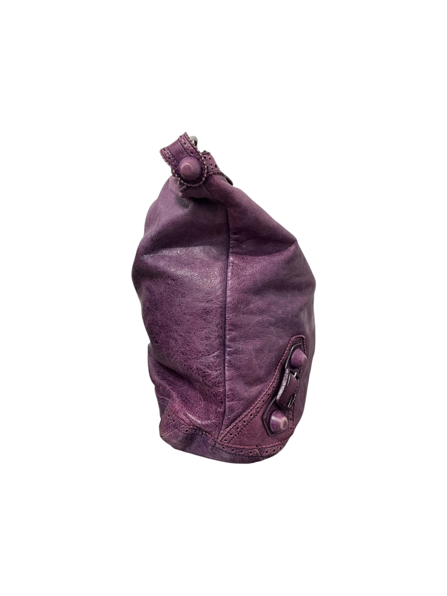 BALENCIAGA/Bag/Leather/PPL/MOTO GIANT BROGUES HOBO BAG view 3
