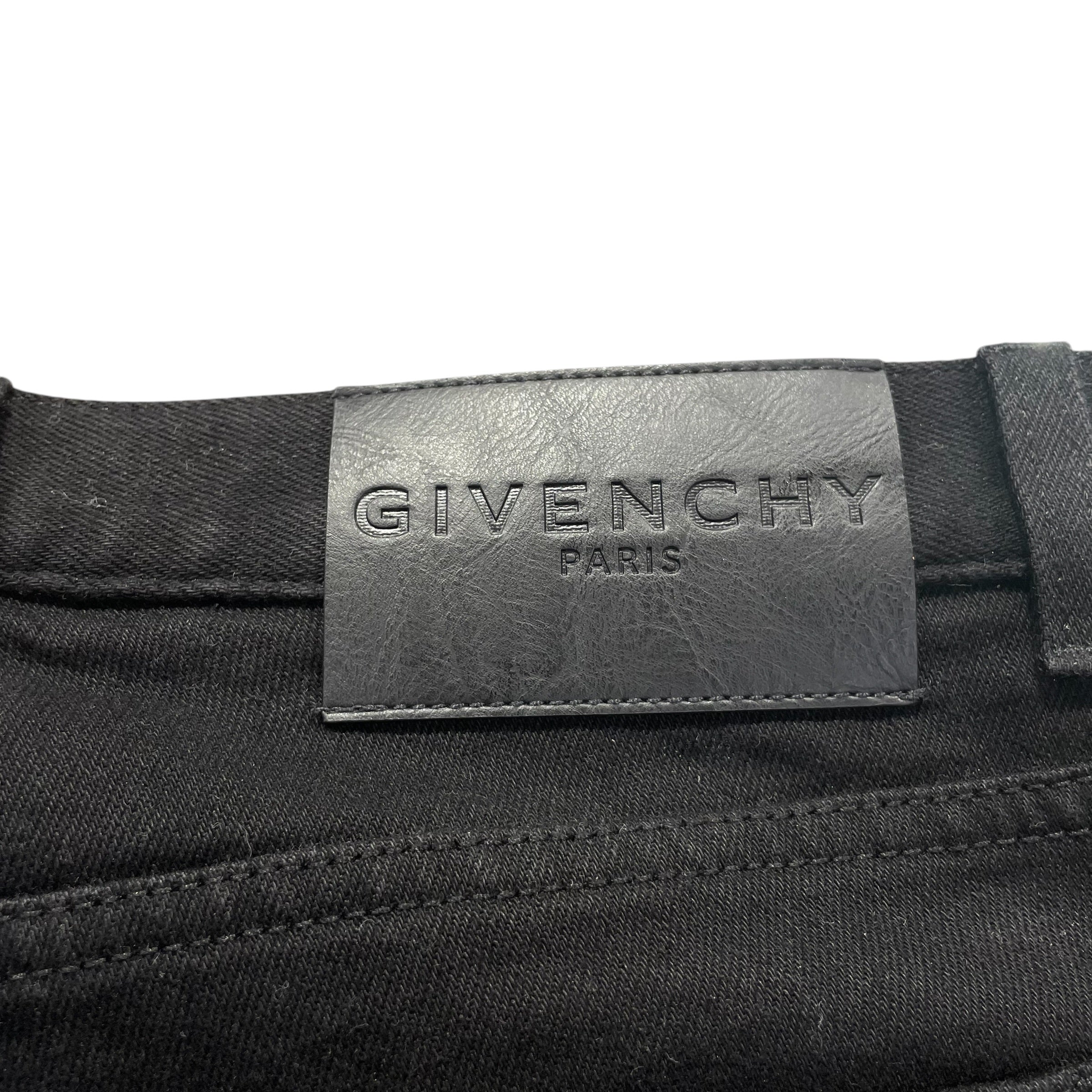 GIVENCHY/Skinny Pants/30/Denim/BLK/logo brush stroke view 5