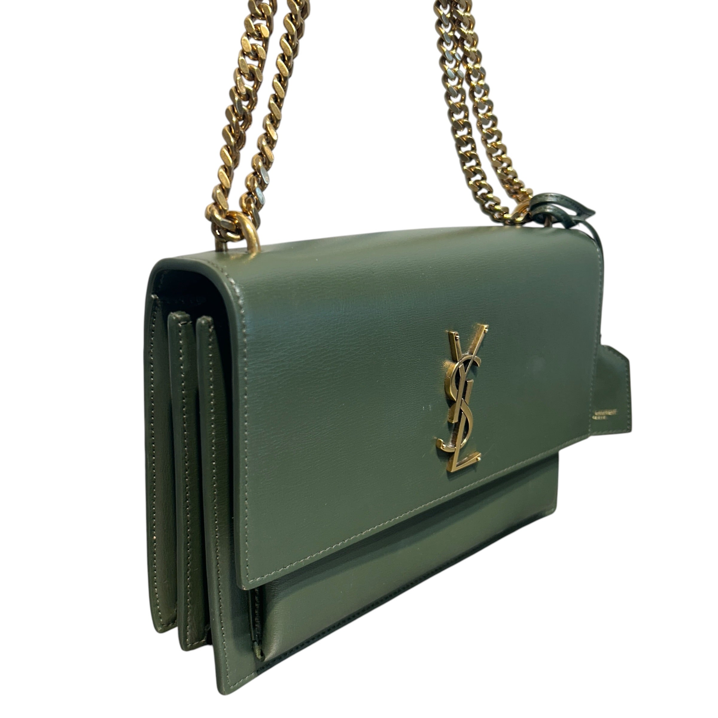 SAINT LAURENT/Cross Body Bag/Leather/GRN/KATE view 7