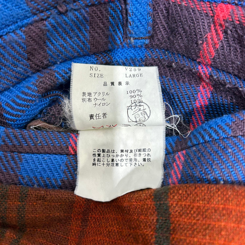 UNDERCOVER/Pants/L/Cotton/BLU/Plaid/HYBRID PLAID PANT