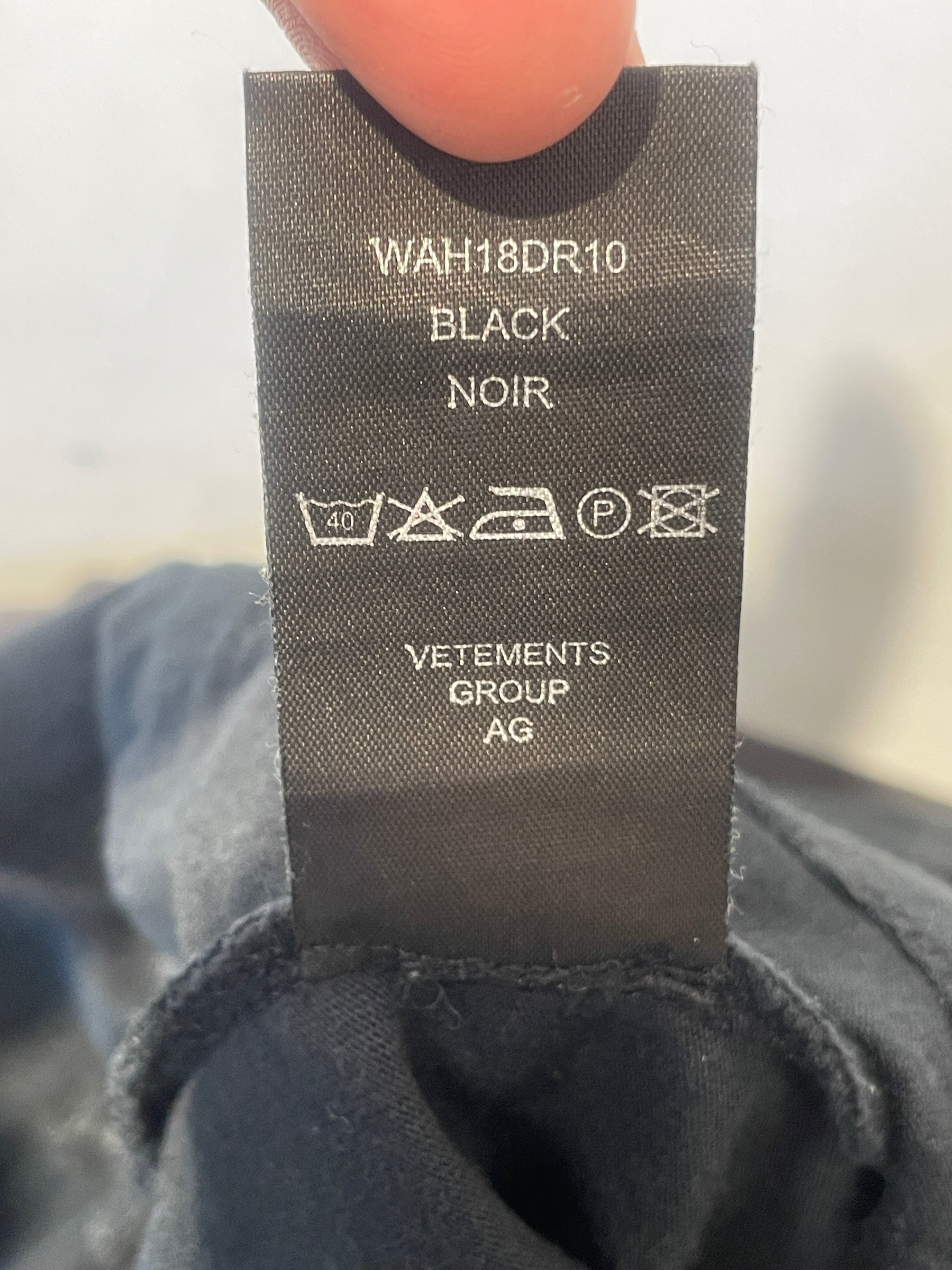 VETEMENTS/LS T-Shirt/XS/Cotton/BLK/2018 LAYERED PARIS SHIRT view 7