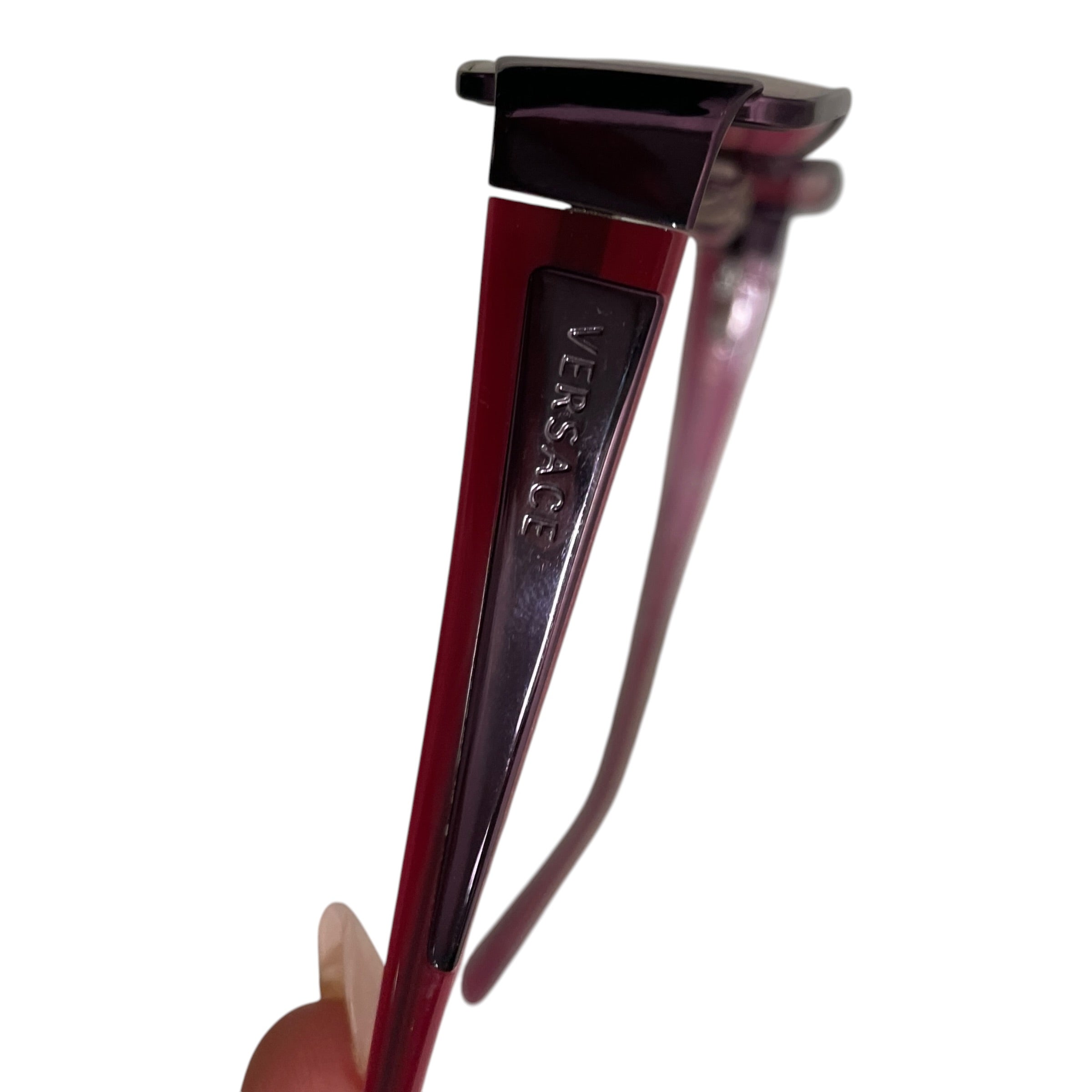 VERSACE/Sunglasses/Celluloid/PNK/L's/MGENTA TINTED RECTANGLE view 4