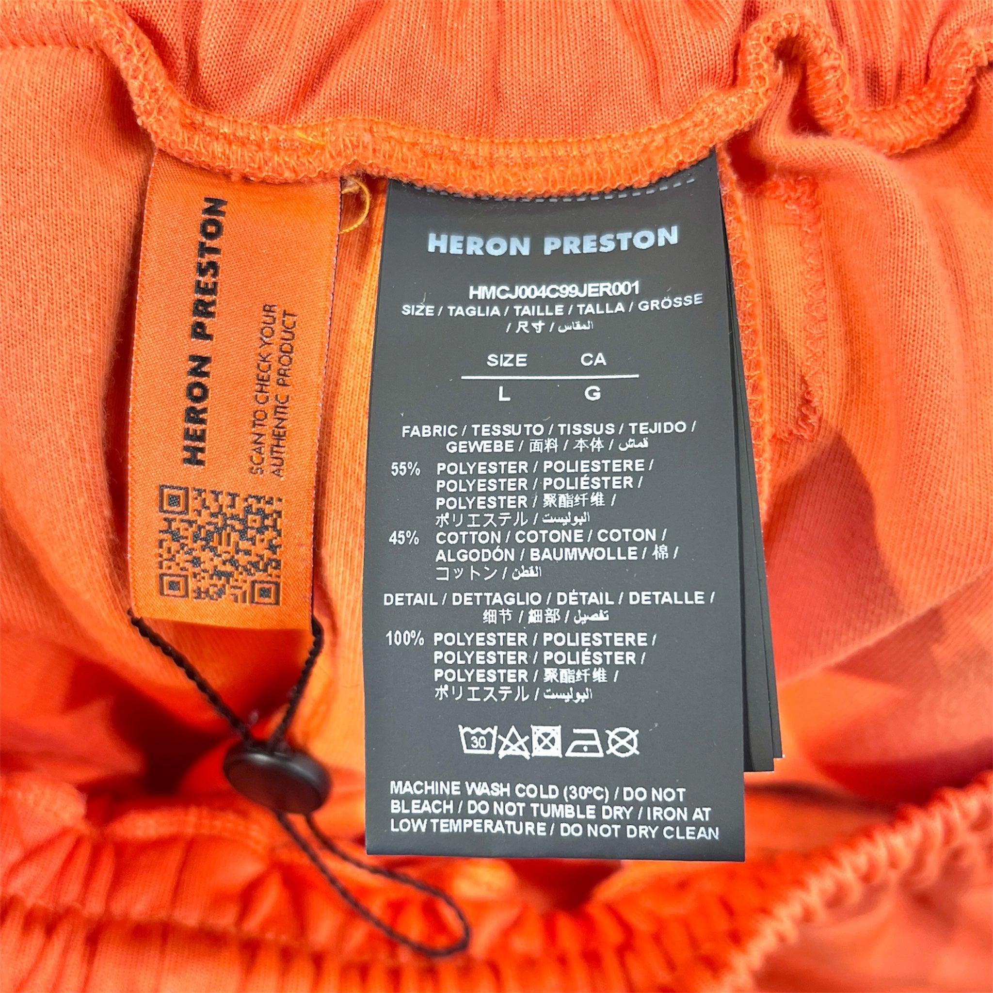HERON PRESTON/Pants/L/Nylon/ORN/Stripe/Side Stripe Spellout Black view 3