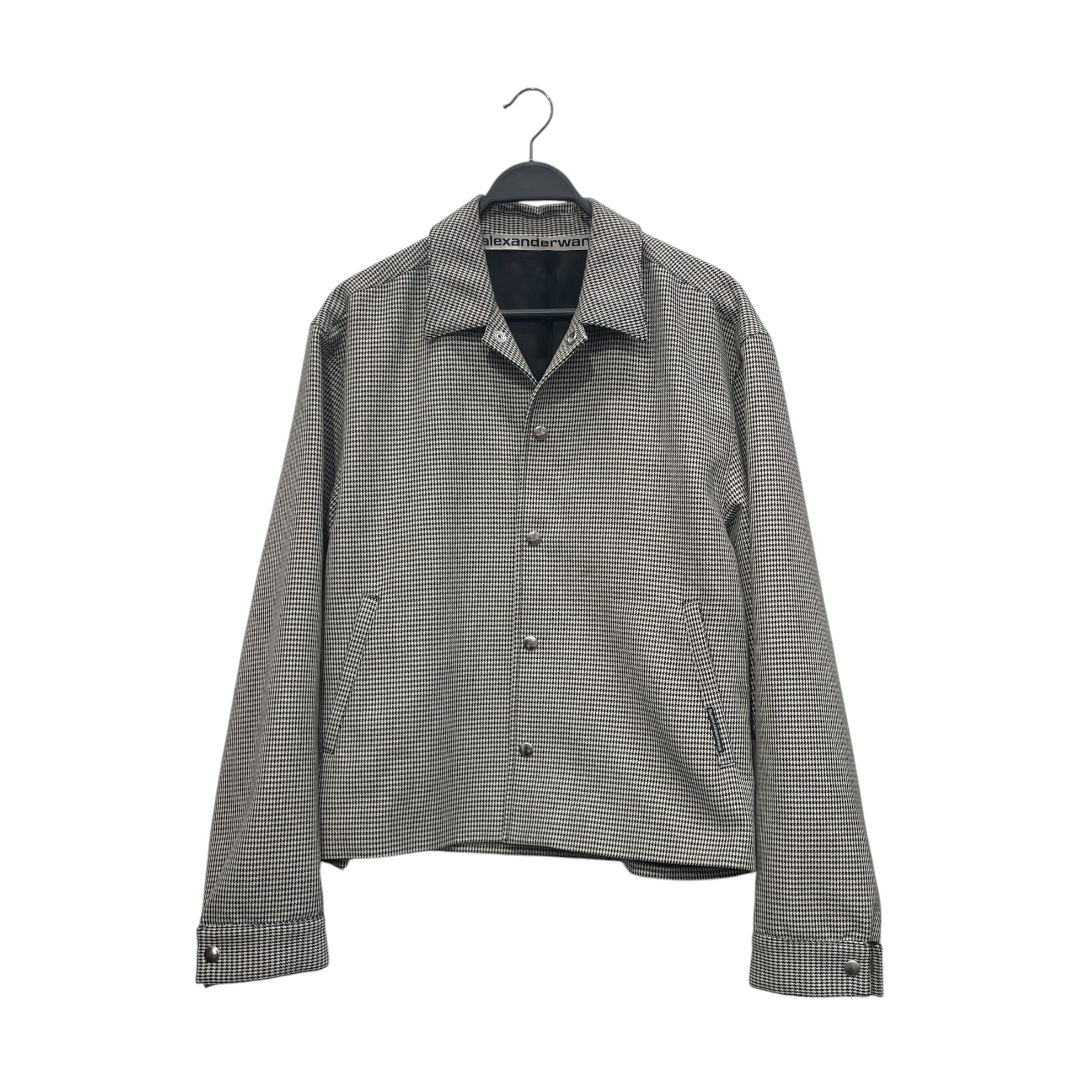 Alexander Wang/Tailored Jkt/M/Wool/BLK/Tartan/YEL SMILEY FACE BACK view 1
