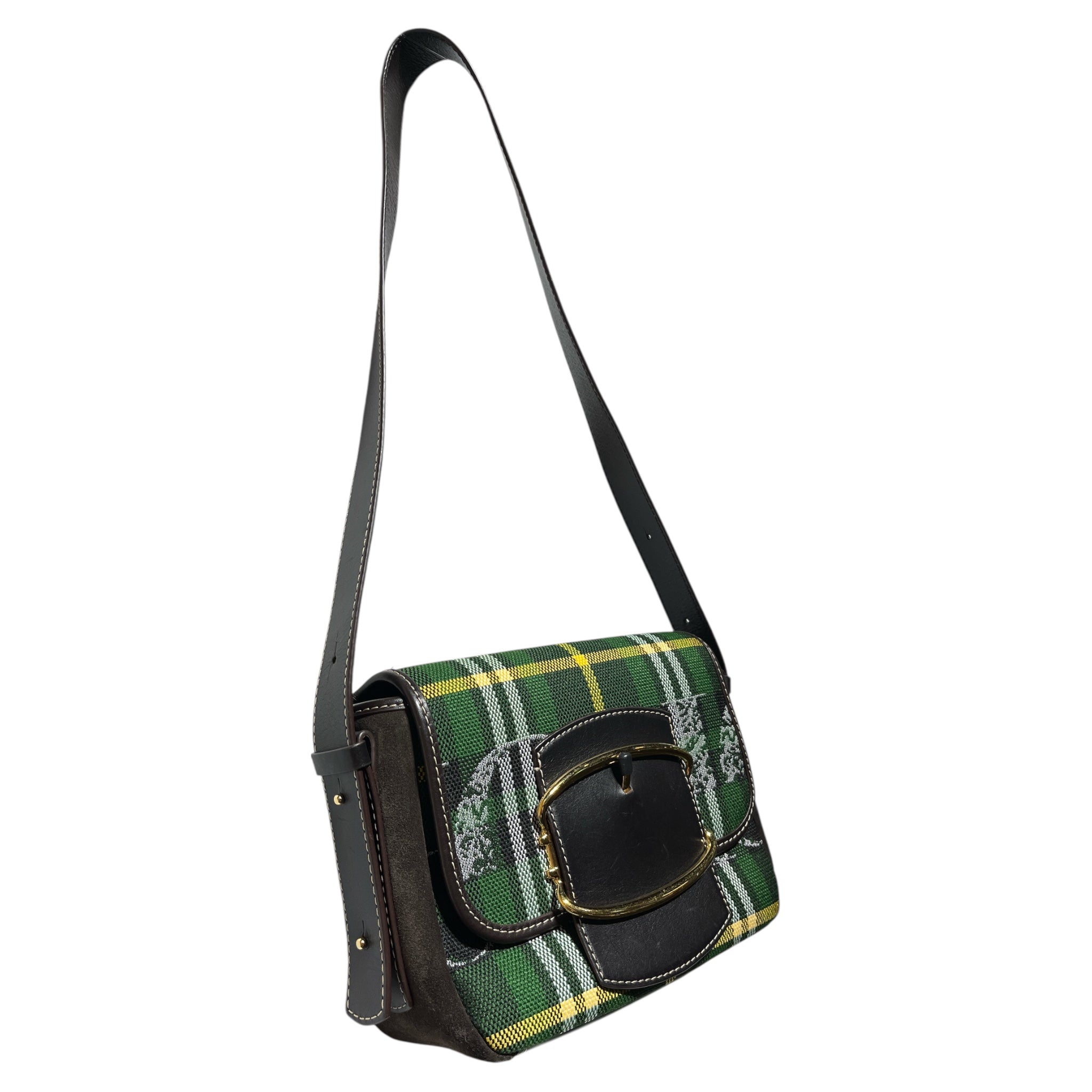 CAROLINA HERRERA/Cross Body Bag/M/Hombre Check/GRN/ view 2