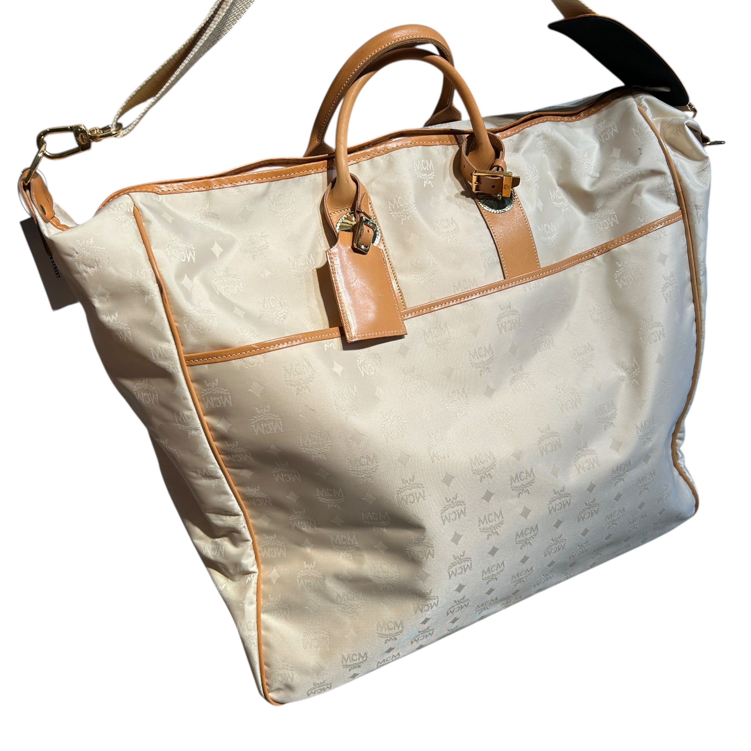 MCM/Luggage/Monogram/Nylon/CRM/Canvas Monogram Travel Bag view 6