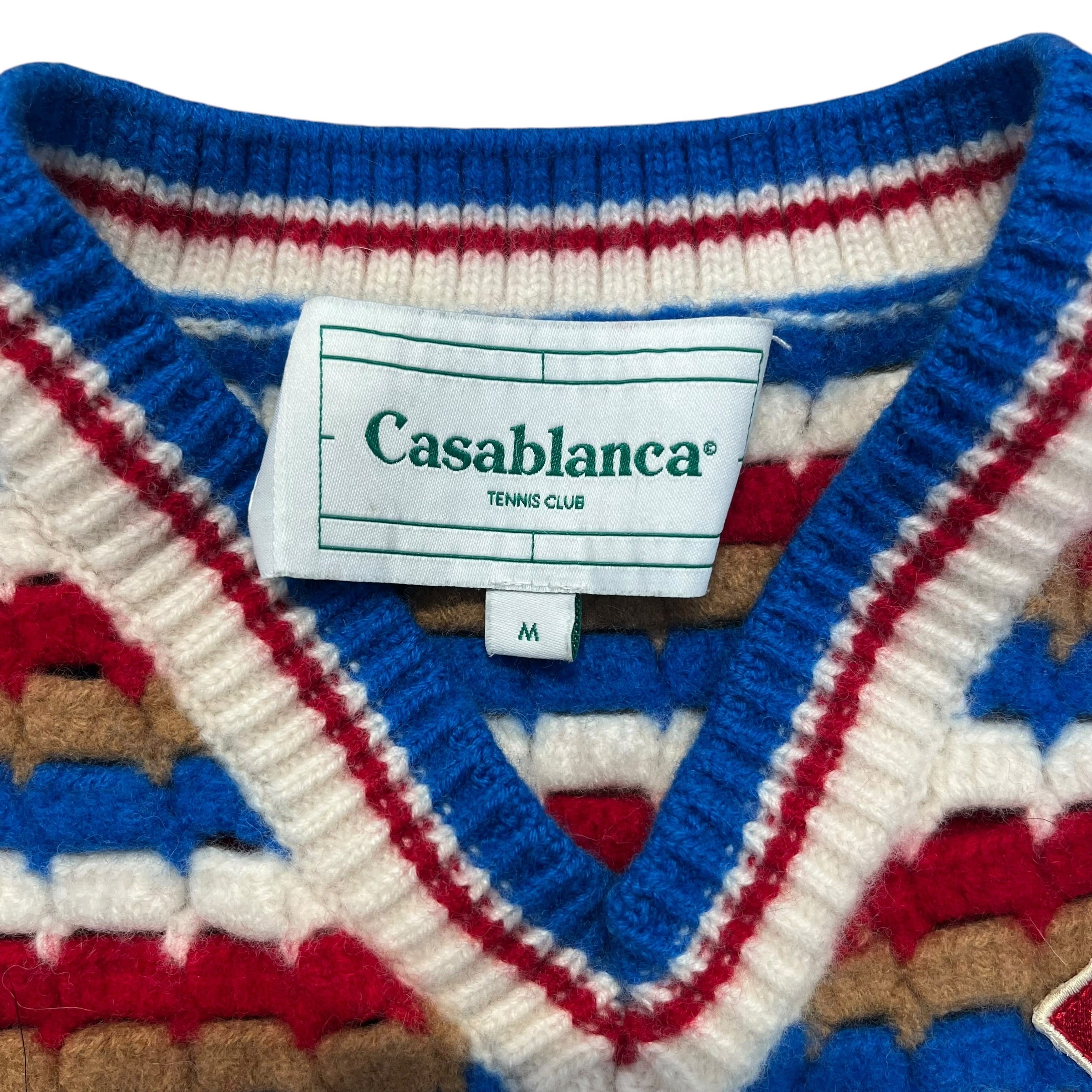 CASABLANCA/Knitted Vest/S/Stripe/Cotton/MLT/USA COLORS view 3