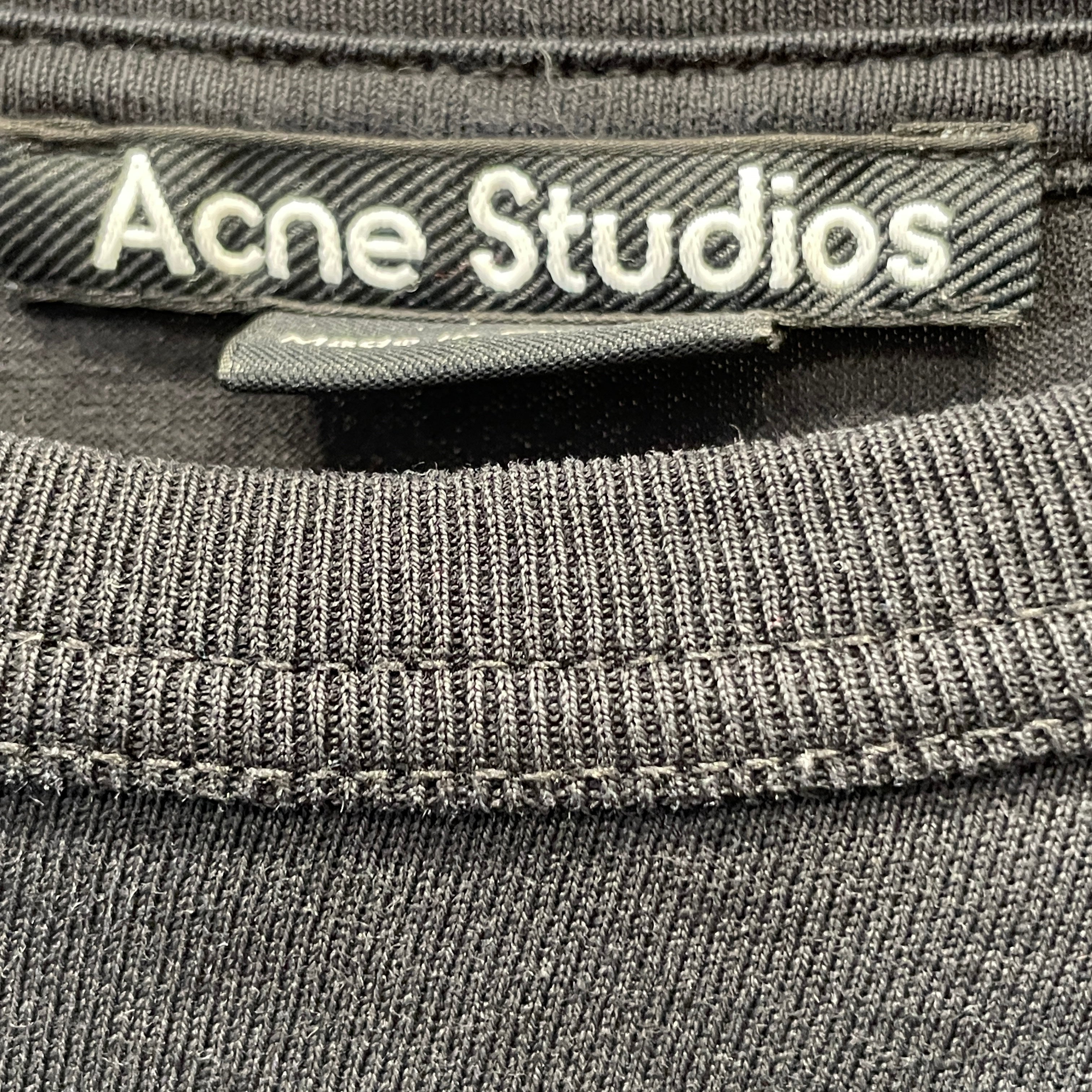 Acne Studios/LS T-Shirt/M/Cotton/BLK/patch view 3