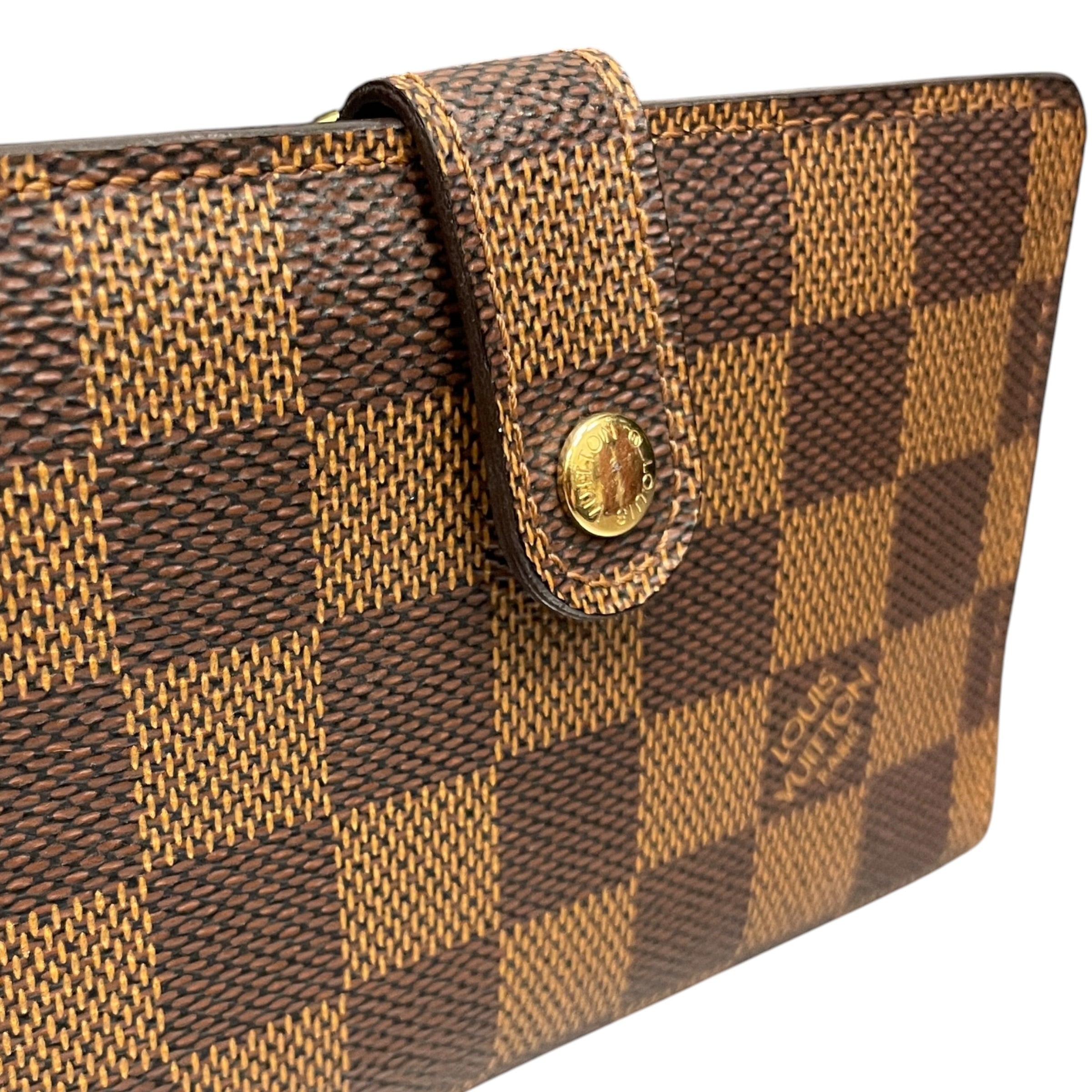 LOUIS VUITTON/Bifold Wallet/All Over Print/Leather/BRW/L's/DAMIER EBENE VIENNOIS/KISSLOCK view 6