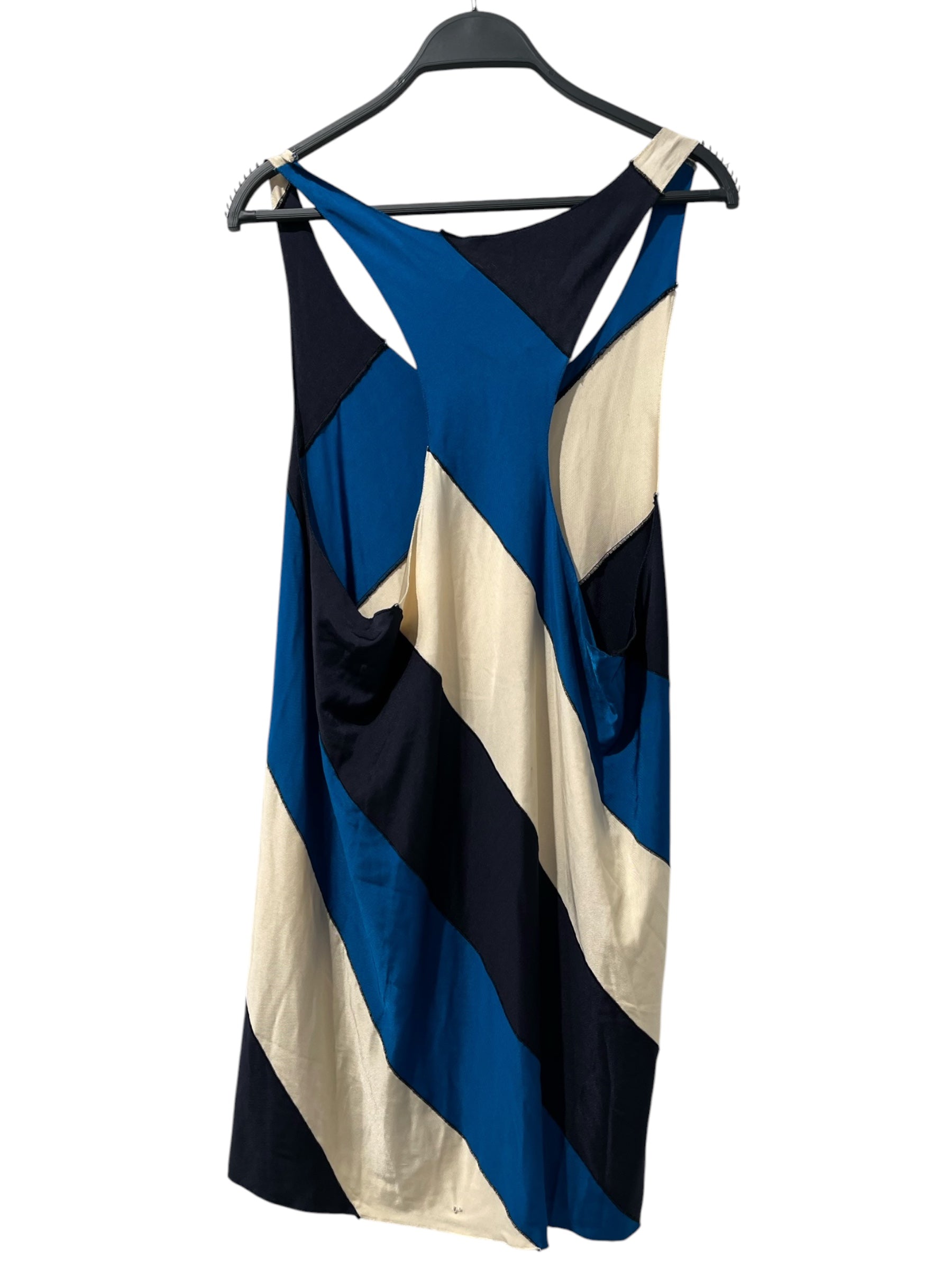 MARNI/Cut & Sew/42/Stripe/Rayon/BLU/PATCHWORK STRIPS TOP view 2