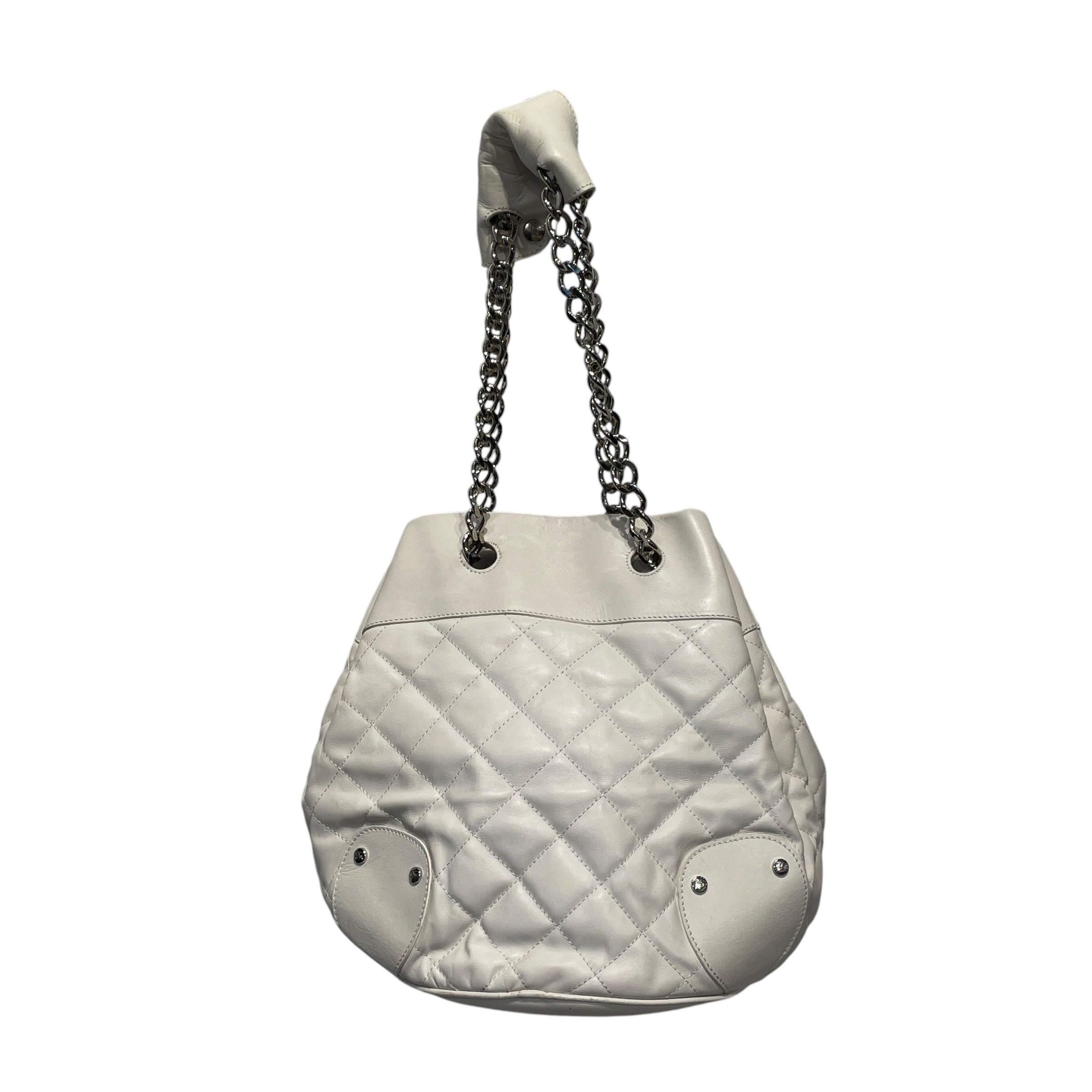 BURBERRY/Bag/Leather/WHT/QUILTED BUCKET BAG view 7