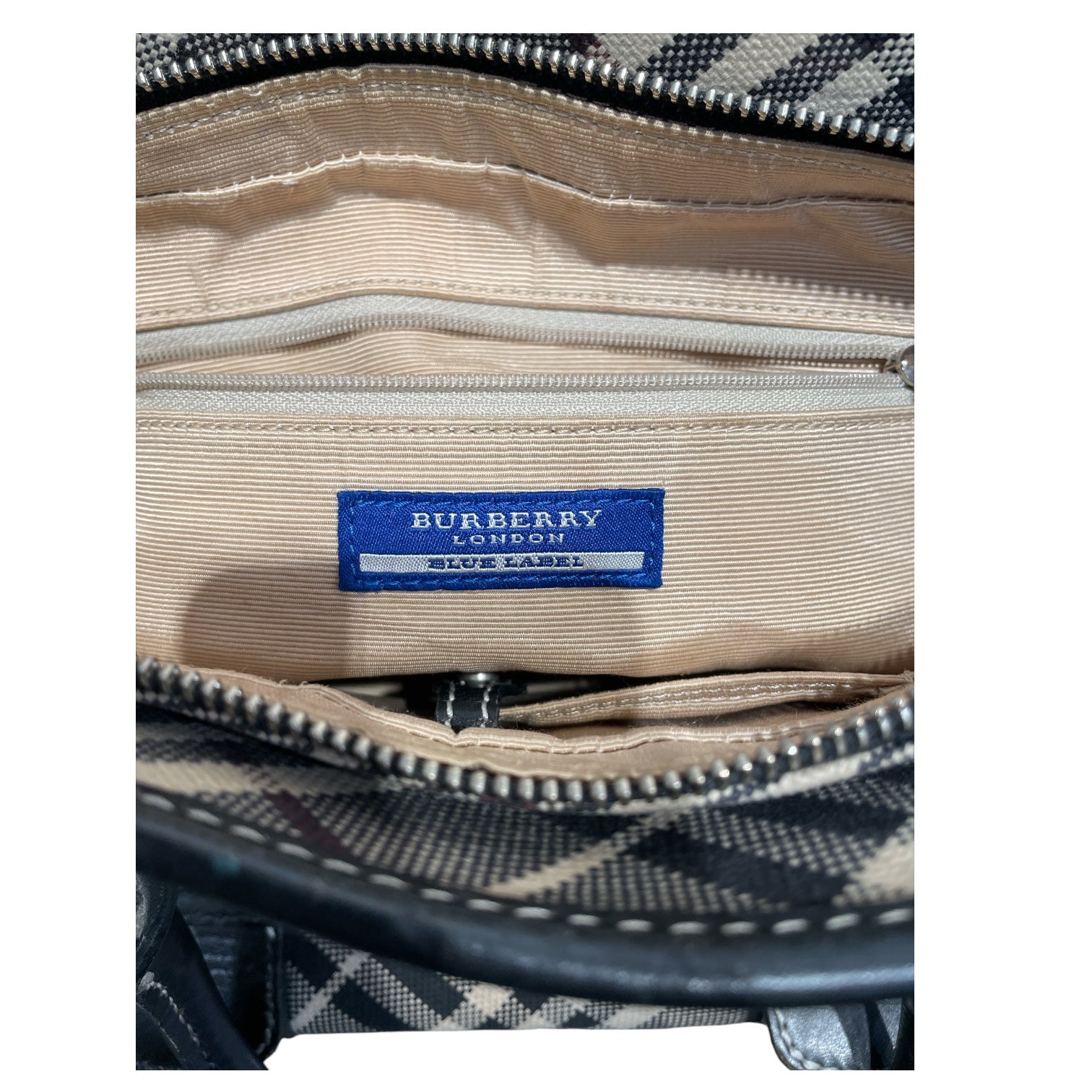 BURBERRY BLUE LABEL/Hand Bag/Cotton/MLT/Black Nova Check Handle Bag view 5