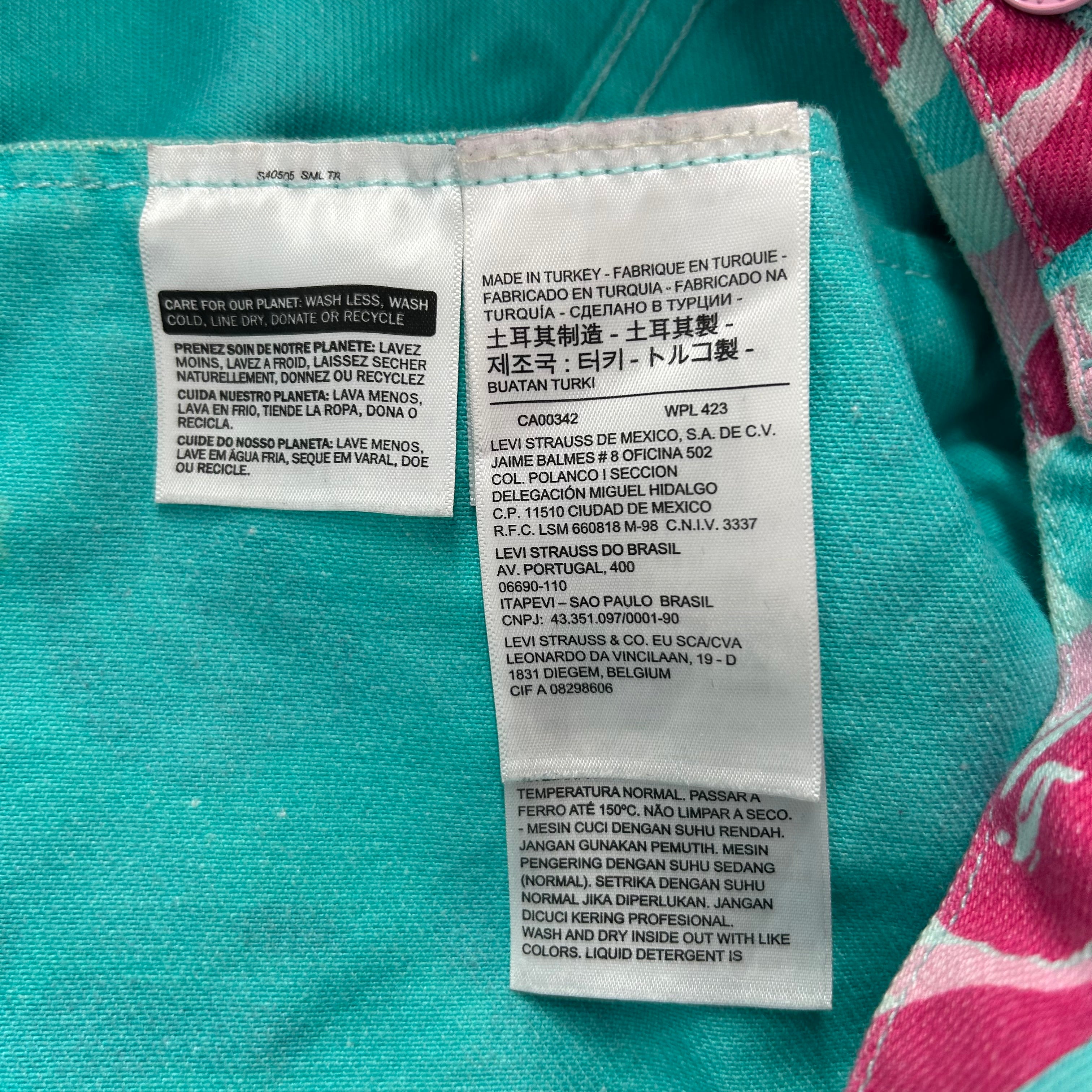 Levi's/A BATHING APE/Denim Jkt/L/Cotton/MLT/All Over Print/A-AB 70555 COTTON CANDY view 4