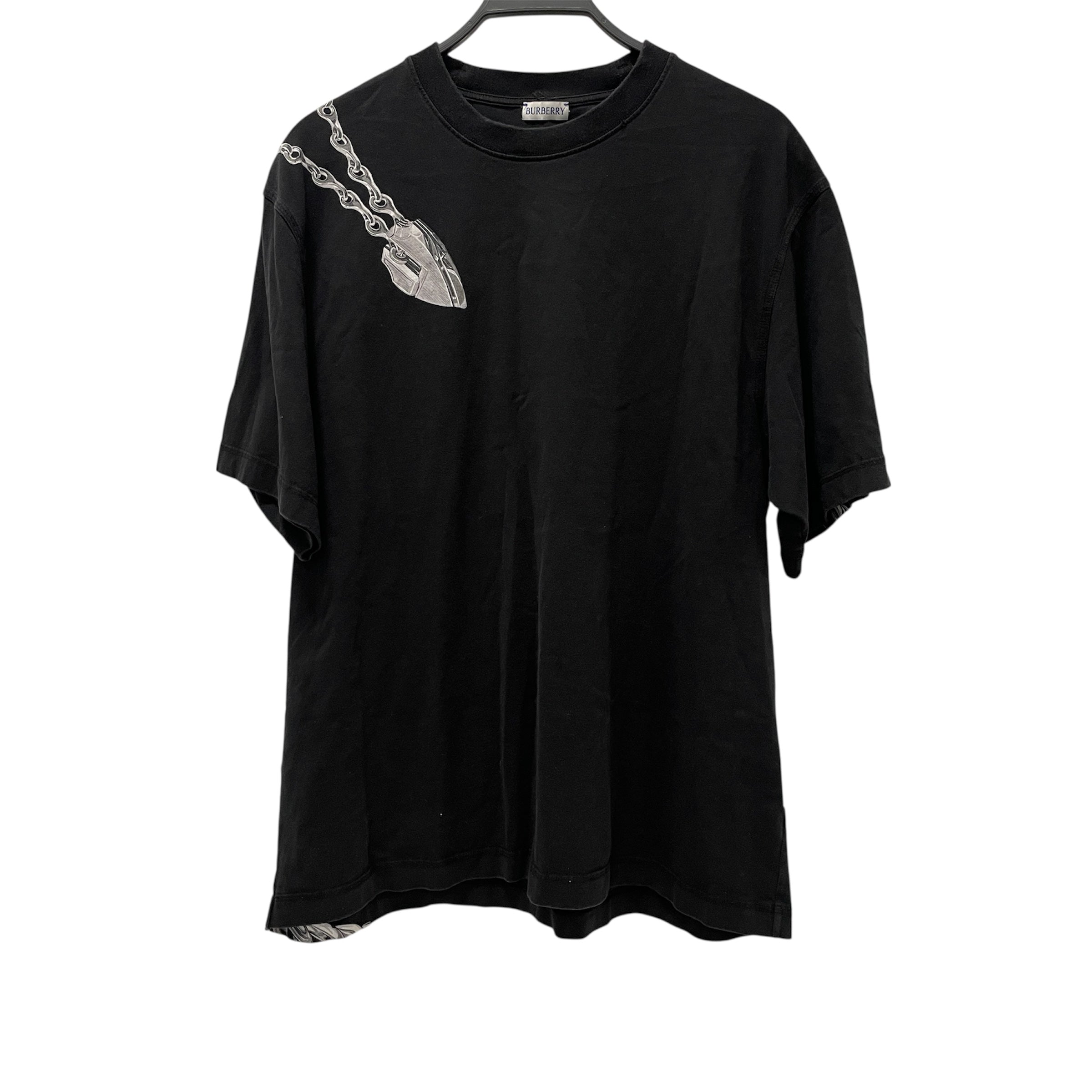 BURBERRY/T-Shirt/XL/Cotton/BLK/All Over Print/ view 1