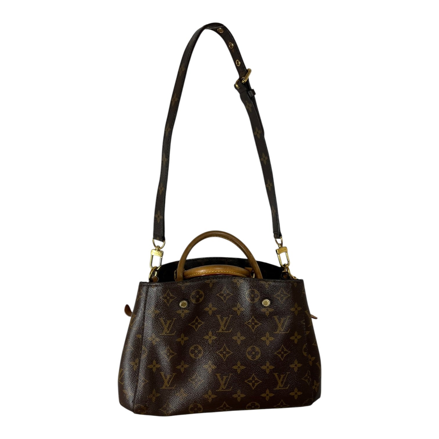 LOUIS VUITTON/Hand Bag/Monogram/Leather/BRW/MONTAIGNE MM view 2