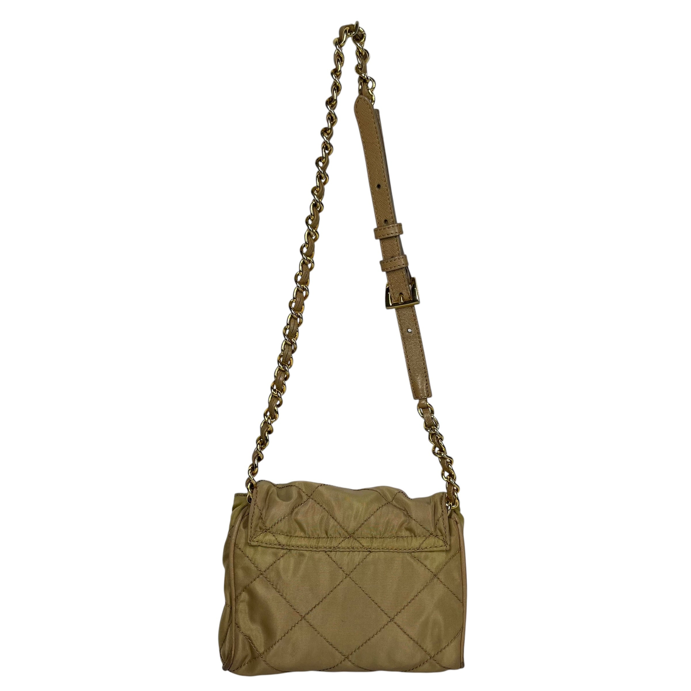 PRADA/Hand Bag/Polyester/KHK/Link Chain view 2
