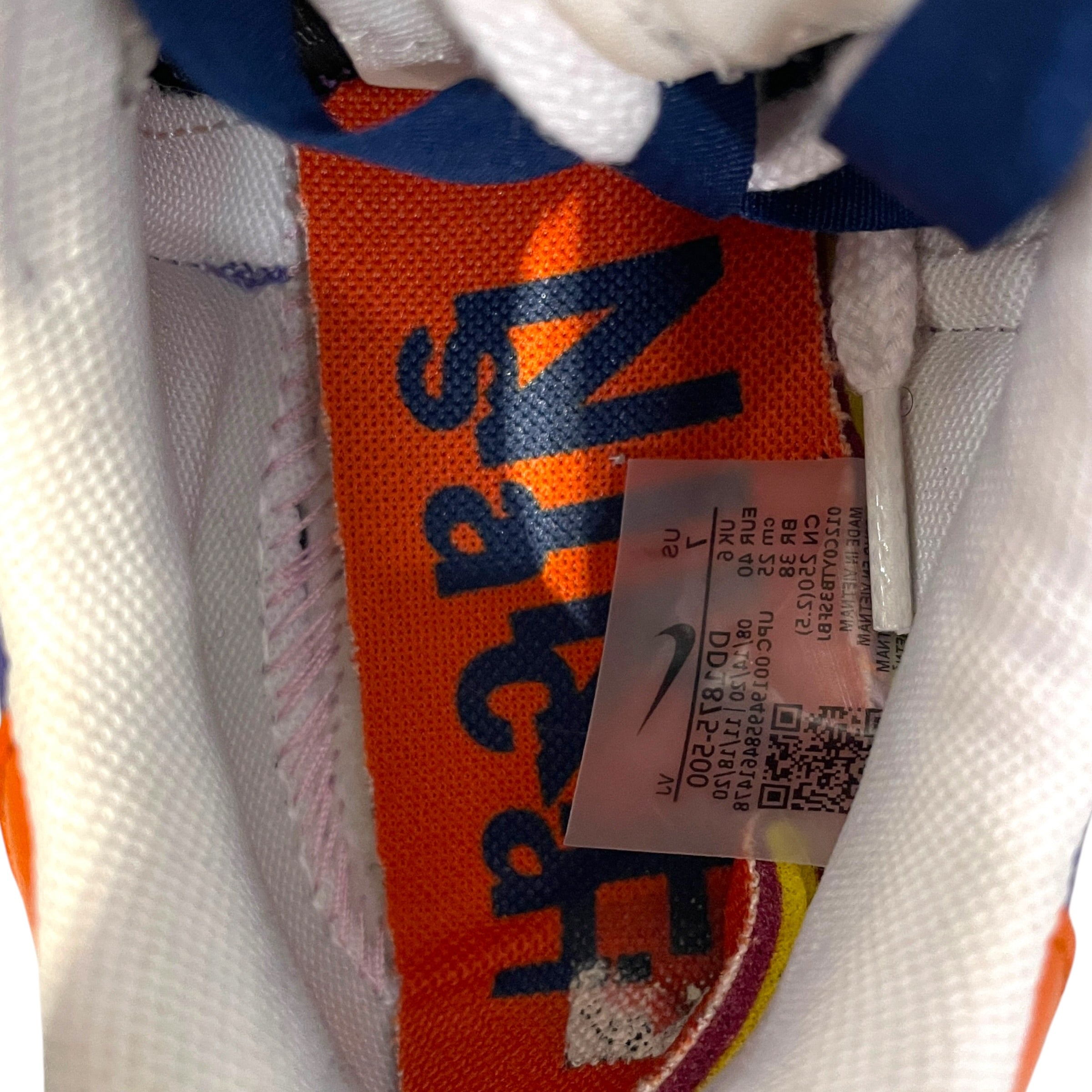 NIKE/Sacai/Low-Sneakers/US 7/PPL/VaporWaffle view 3