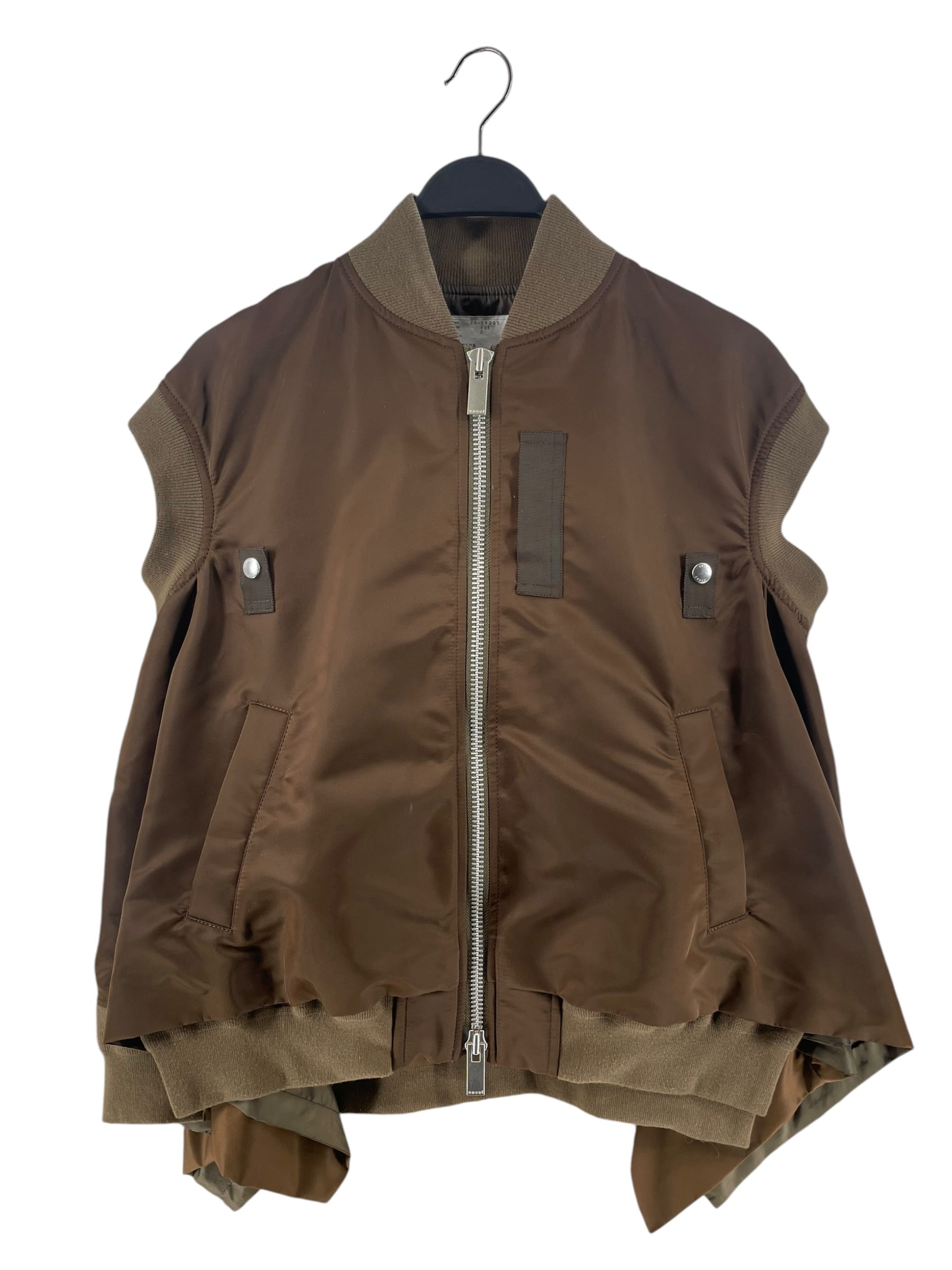 Sacai/Vest/2/Nylon/BRW/BROWN NYLON WING LIKE VEST view 1