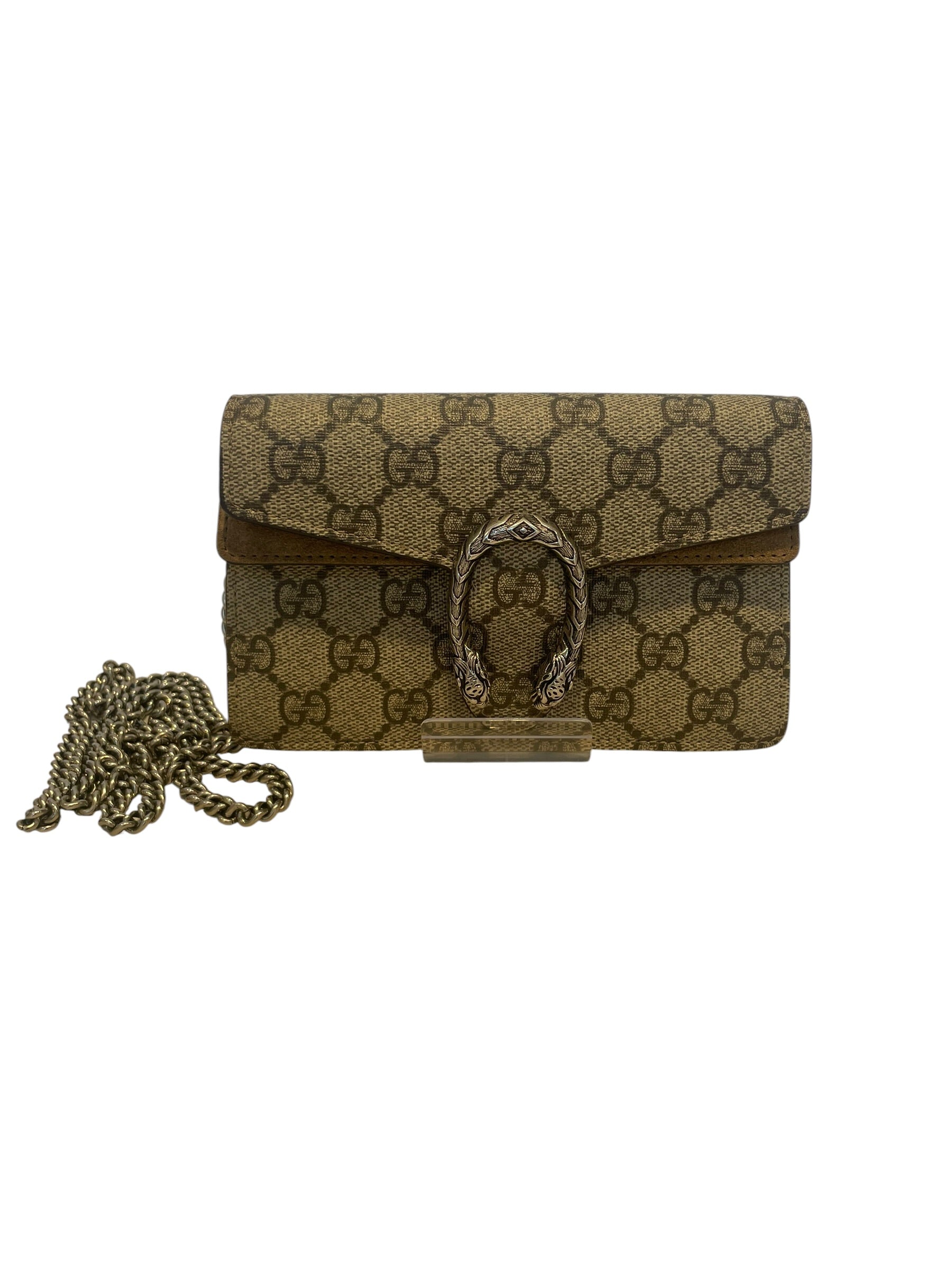GUCCI/Cross Body Bag/Monogram/KHK/sil hardware/snakes front view 1
