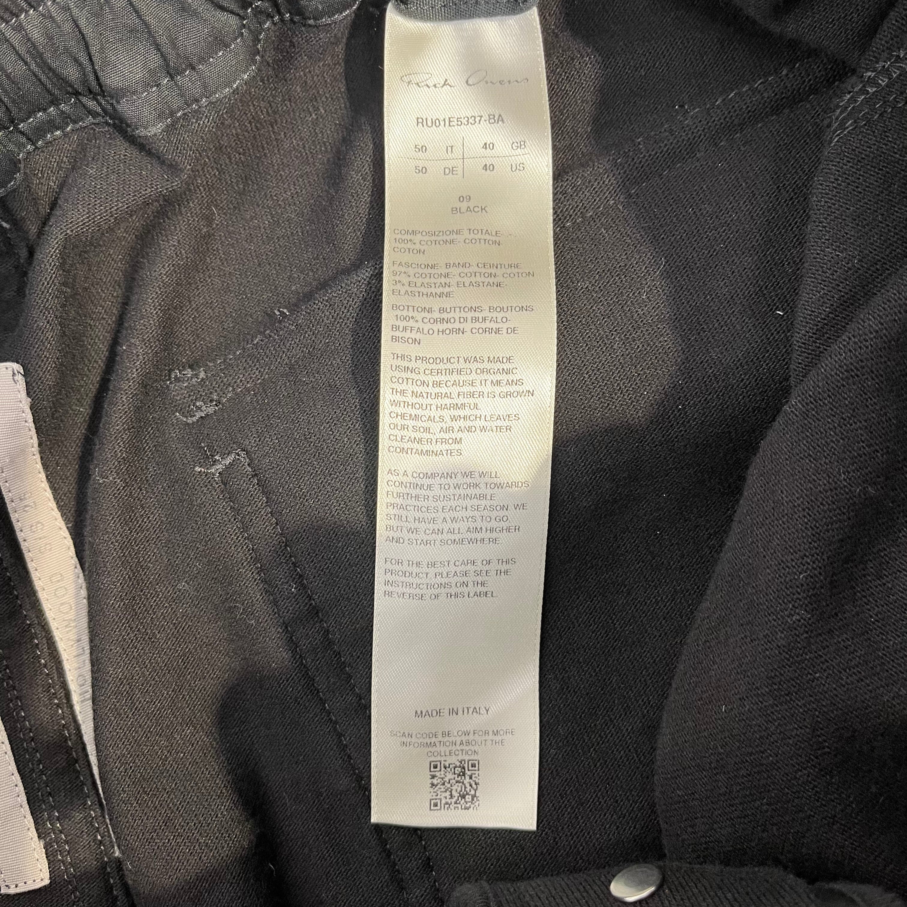 Rick Owens/Pants/9/Cotton/BLK/mastodon megacargo view 4
