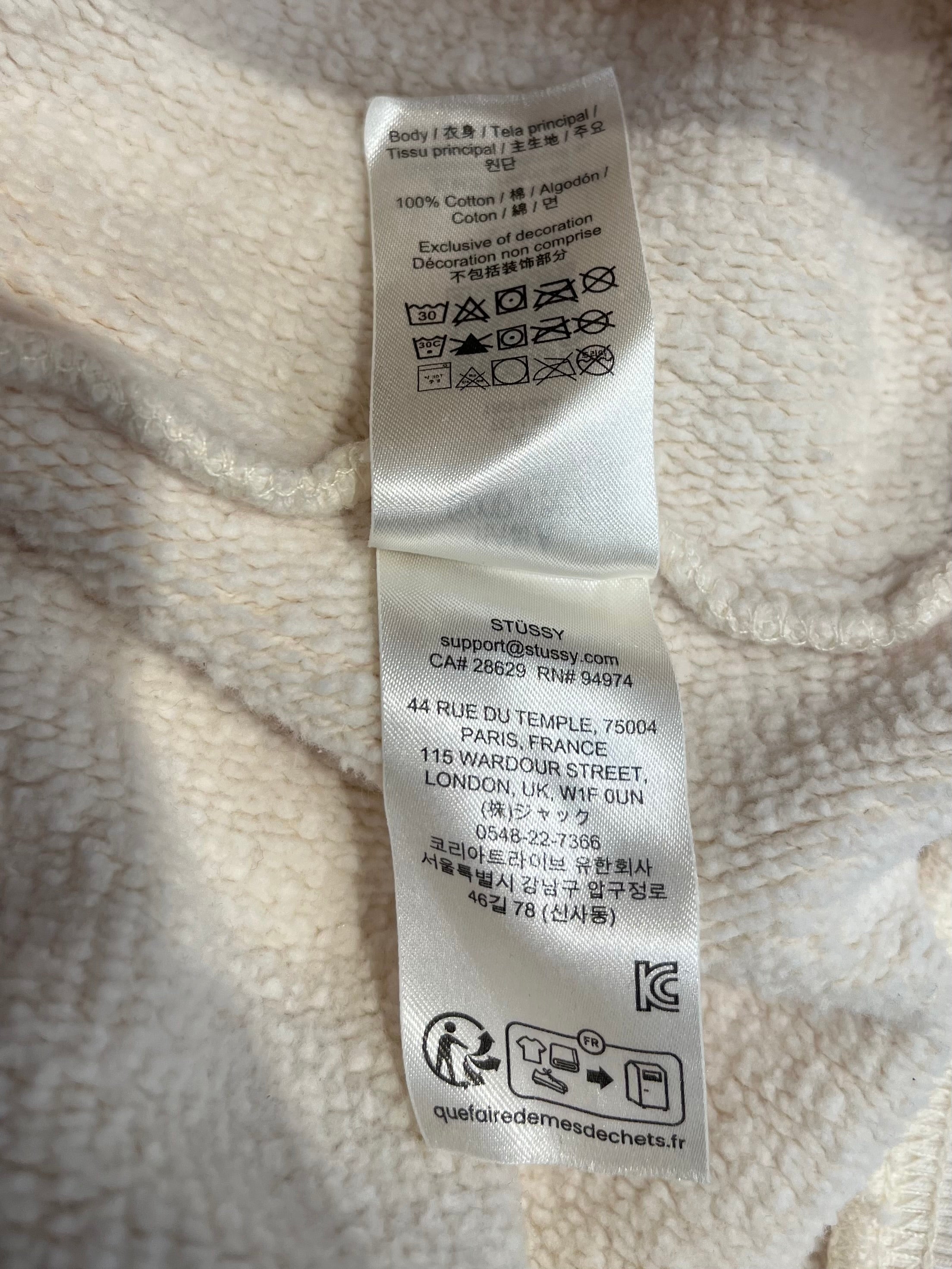 STUSSY/Zip Up Hoodie/XL/All Over Print/Cotton/WHT/SKULLS PRINTED HOODIE view 4
