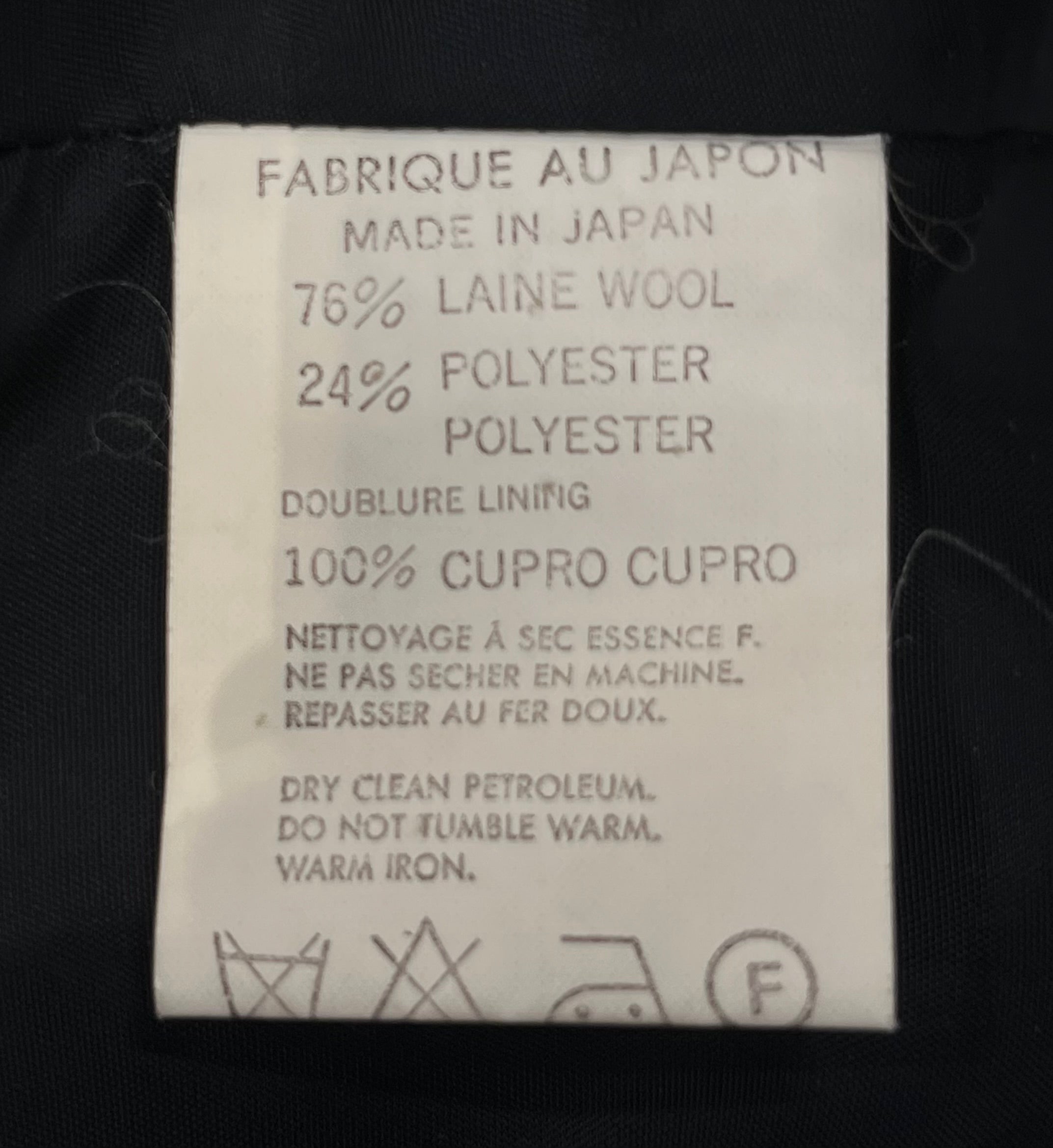 YOHJI YAMAMOTO/Peacoat/M/Wool/BLK/BLAZER WOOL BLEND view 4