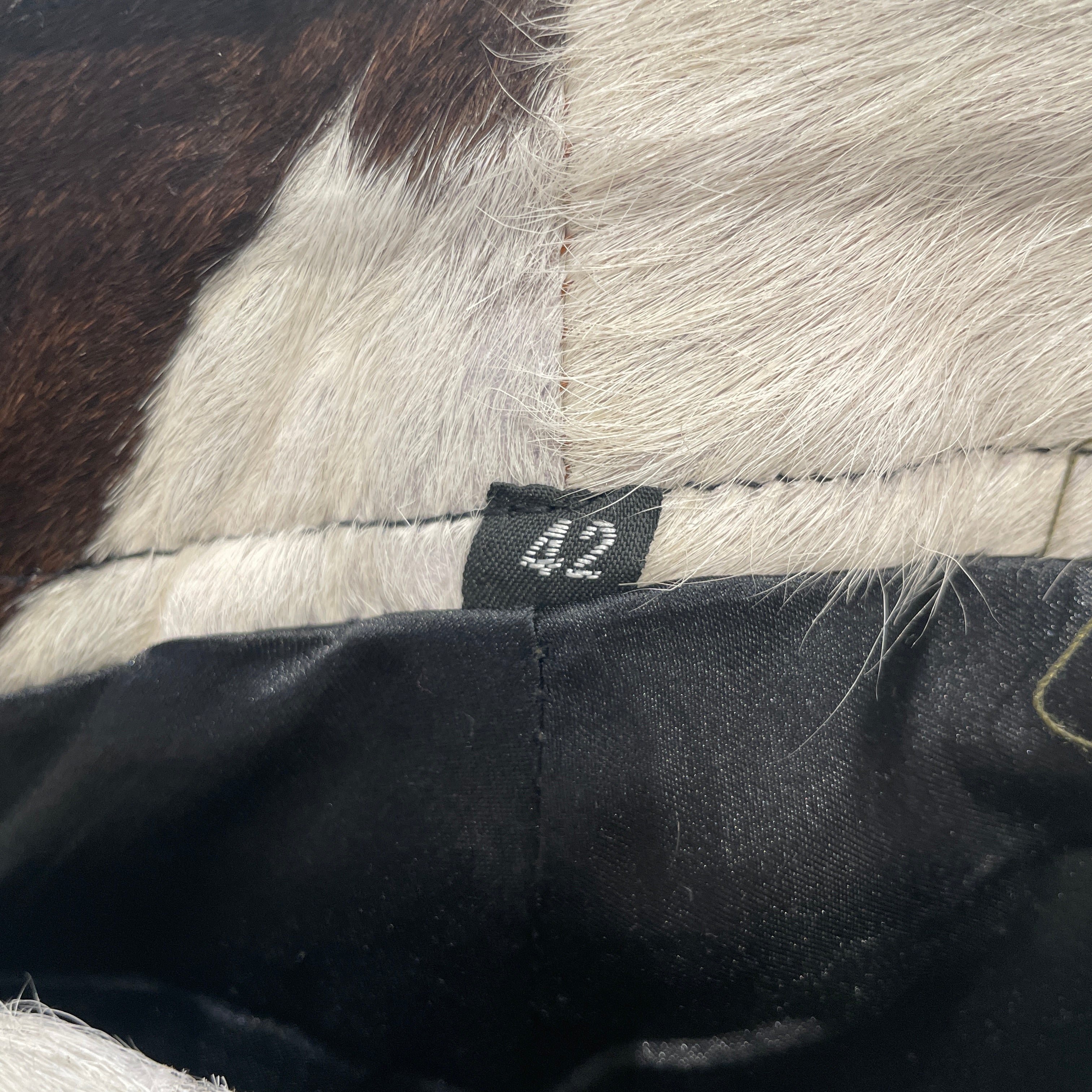 NYRVA/Shorts/42/Leather/BLK/Animal Pattern/FARED COWHIDE SHORTS view 5