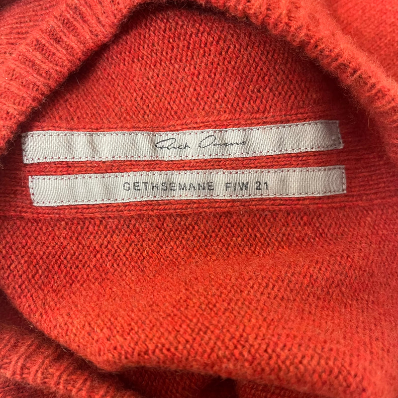 Rick Owens/Sweater/S/Cashmere/ORN/GETHEMANE F/W 21