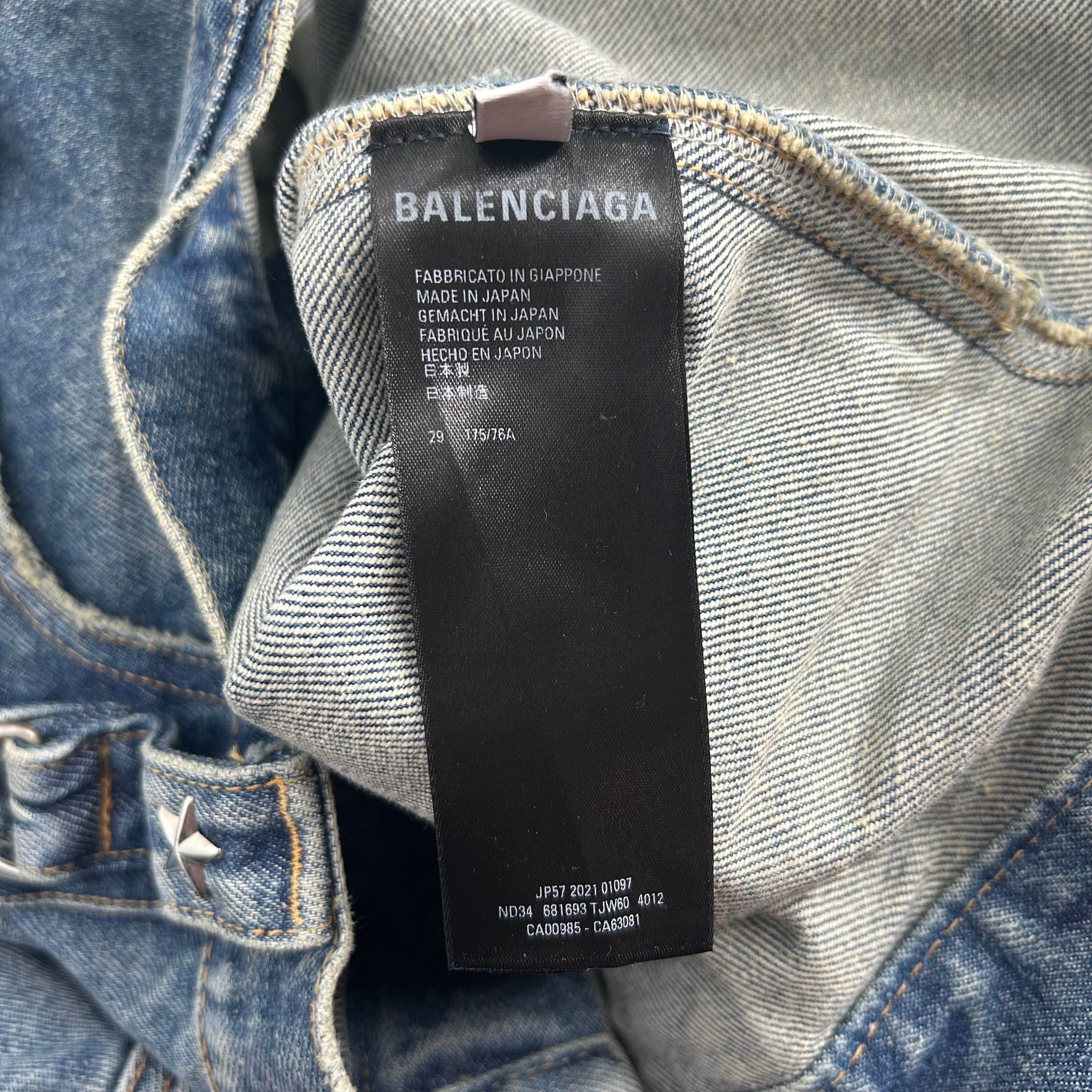 BALENCIAGA/Cargo Pants/29/Denim/BLU/JP57 2021 01097 view 4