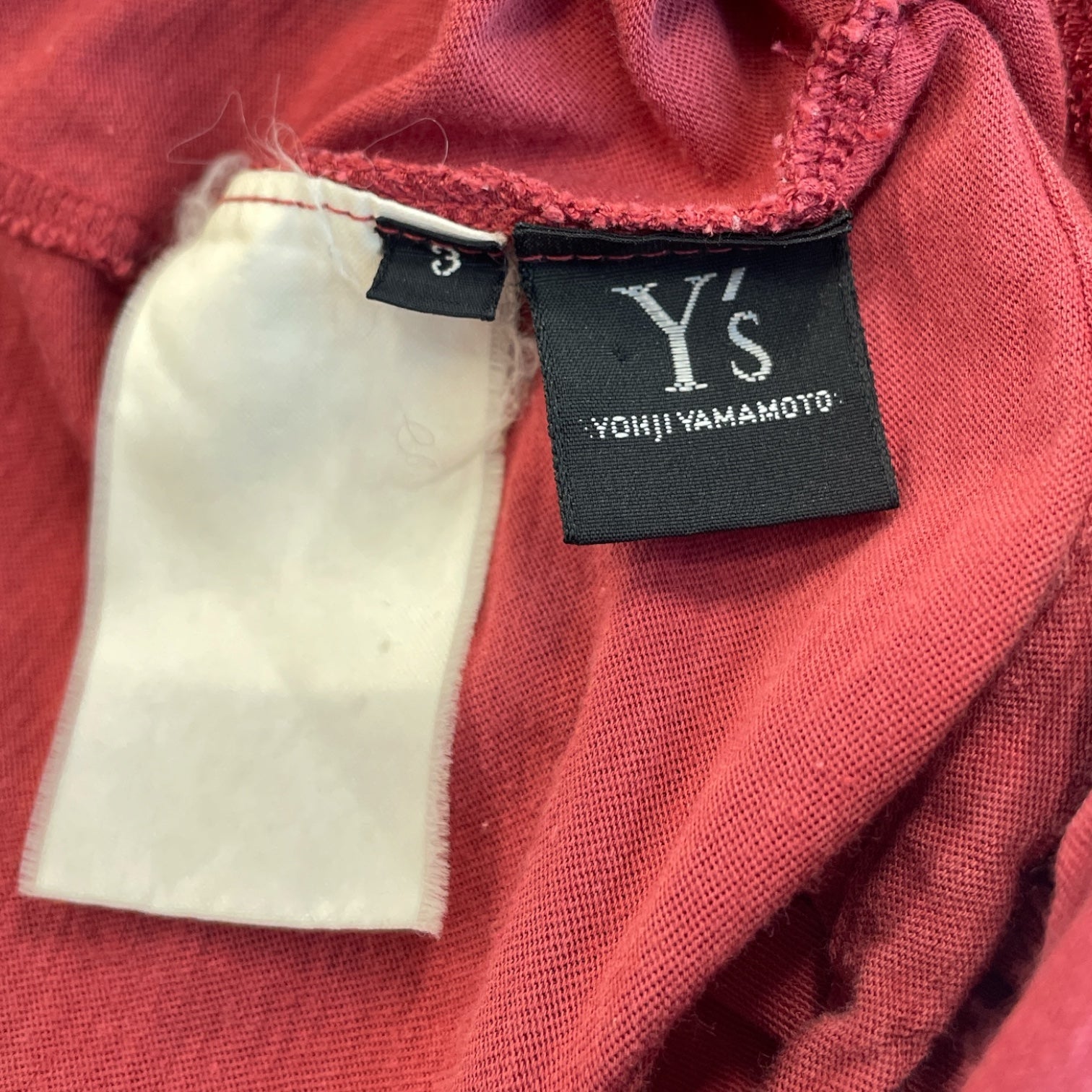 Y's/T-Shirt/RED/TOP view 3