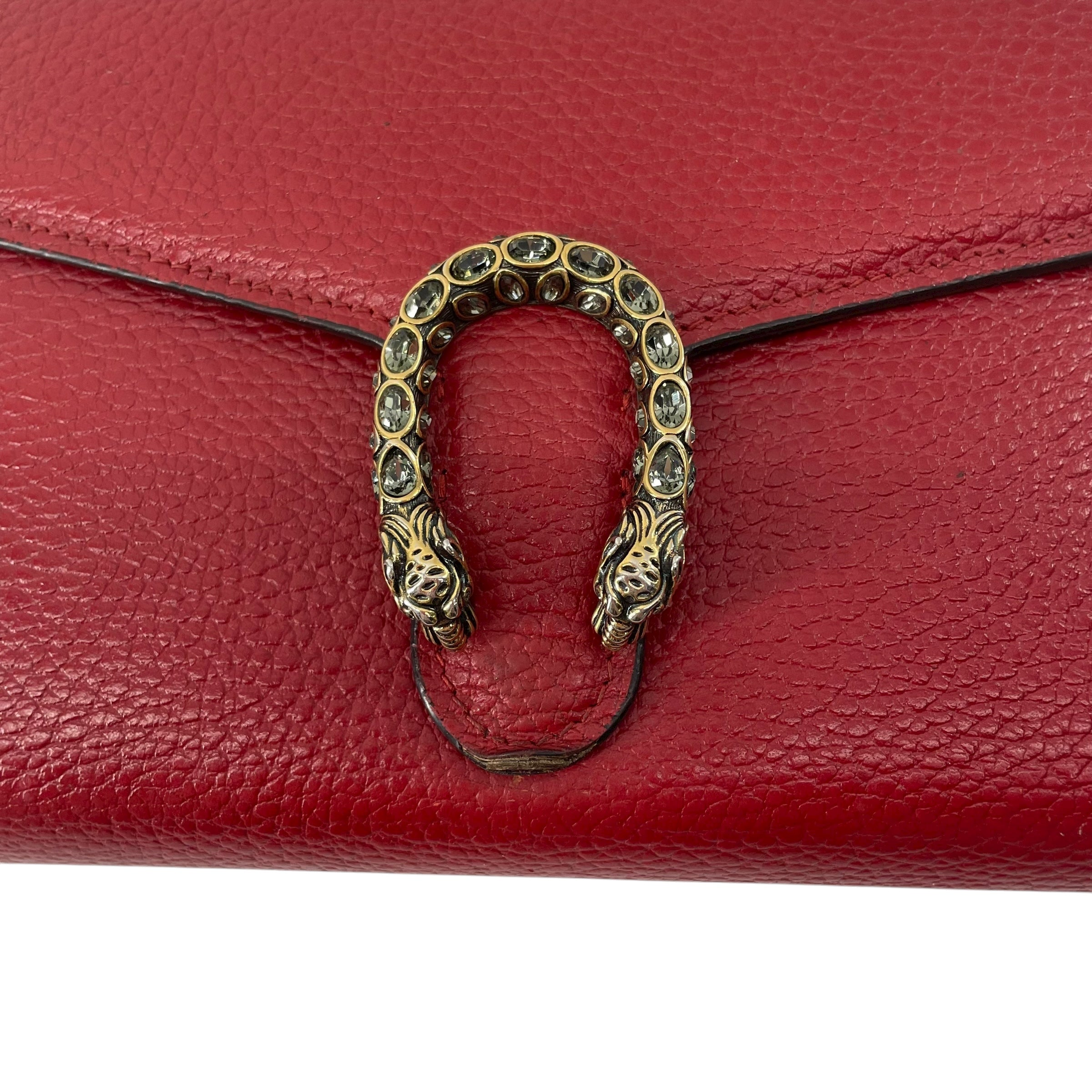 GUCCI/Cross Body Bag/Leather/RED/dionysis mini bag view 4