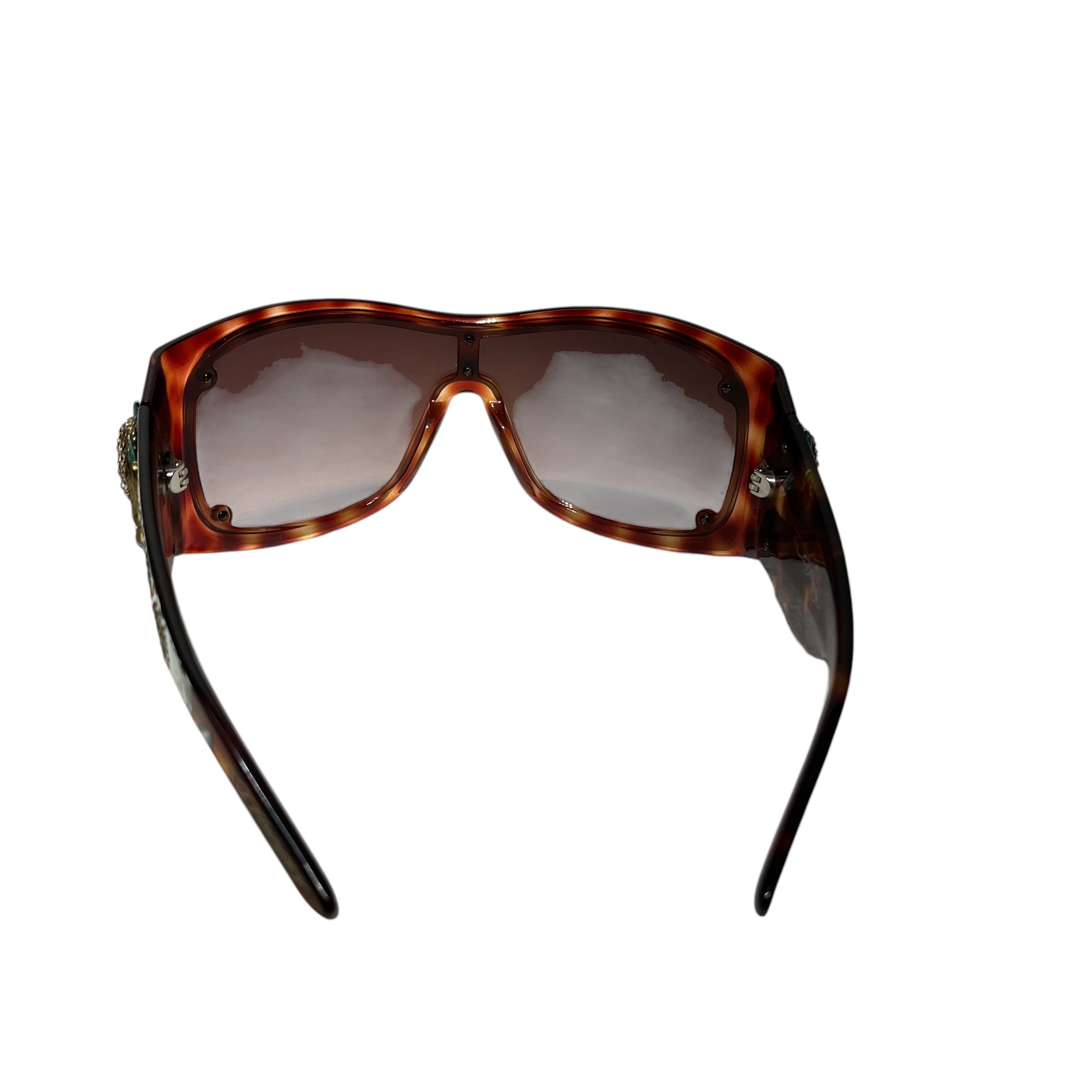 Ed Hardy/Glasses/All Over Print/Tortoiseshell Pattern/BRW/L's/RHINESTONE SKULL view 4