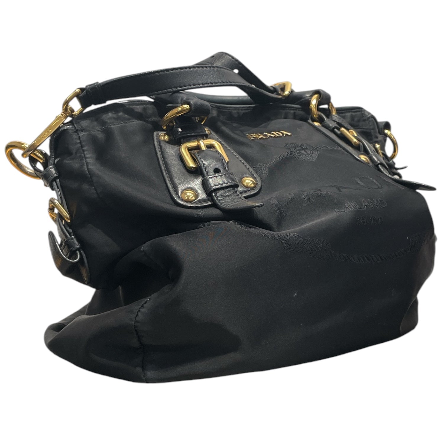 PRADA/Bag/Nylon/BLK/TESSUTO GOLD view 6