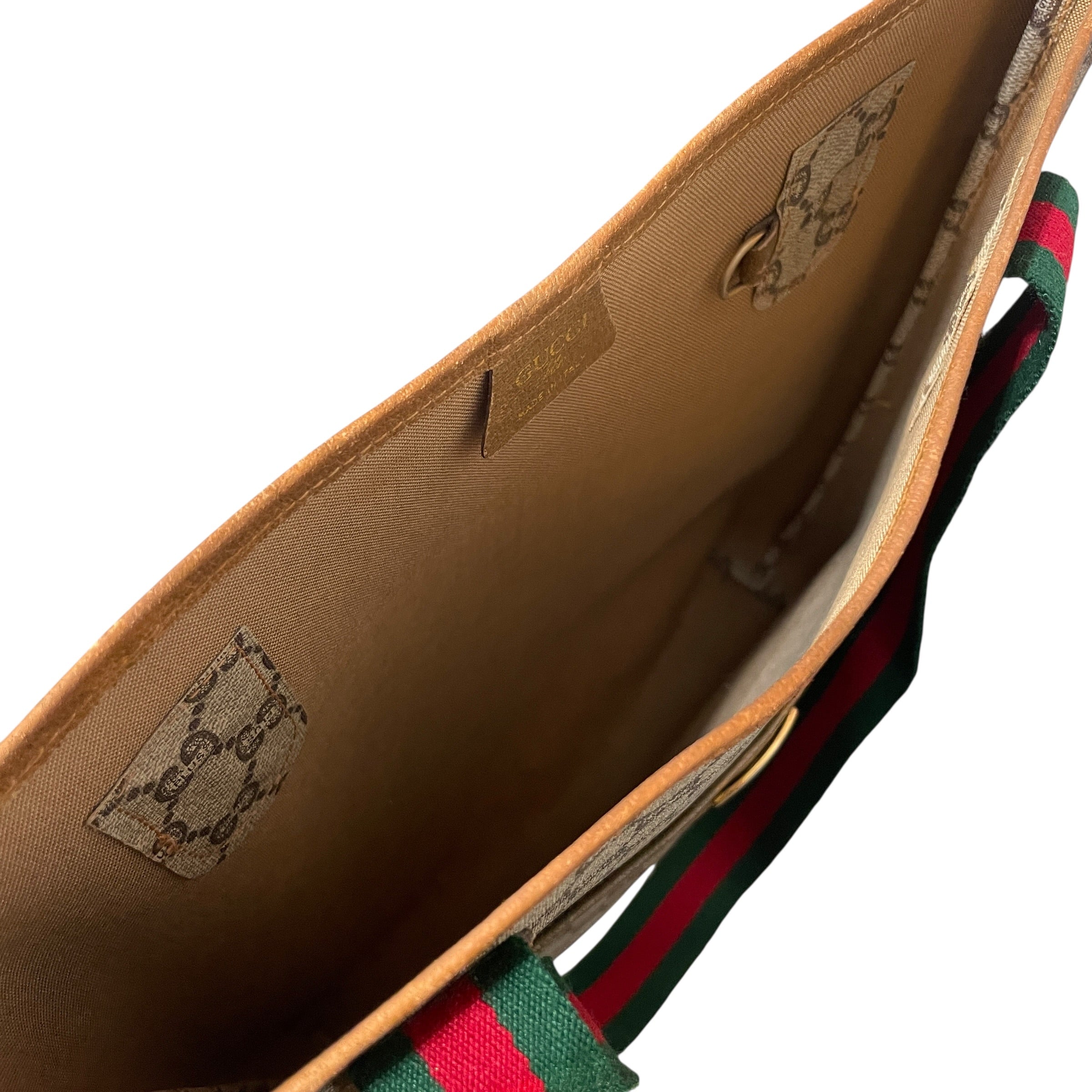 GUCCI PLUS/Tote Bag/Monogram/Leather/BRW/Gucci Plus Sherry Line PVC Bag view 3