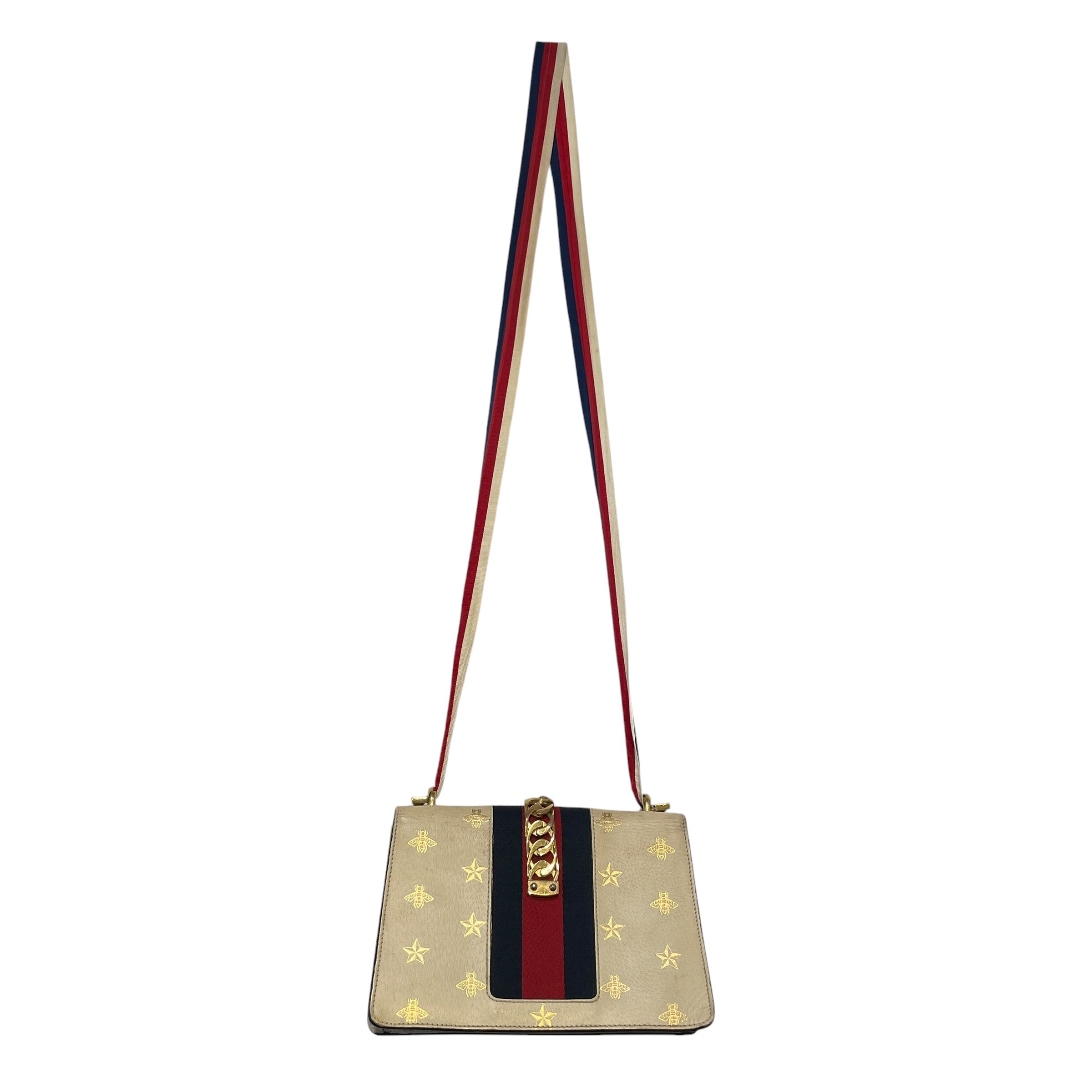 GUCCI/Cross Body Bag/All Over Print/Leather/CRM/Sylvie Bee Star view 2