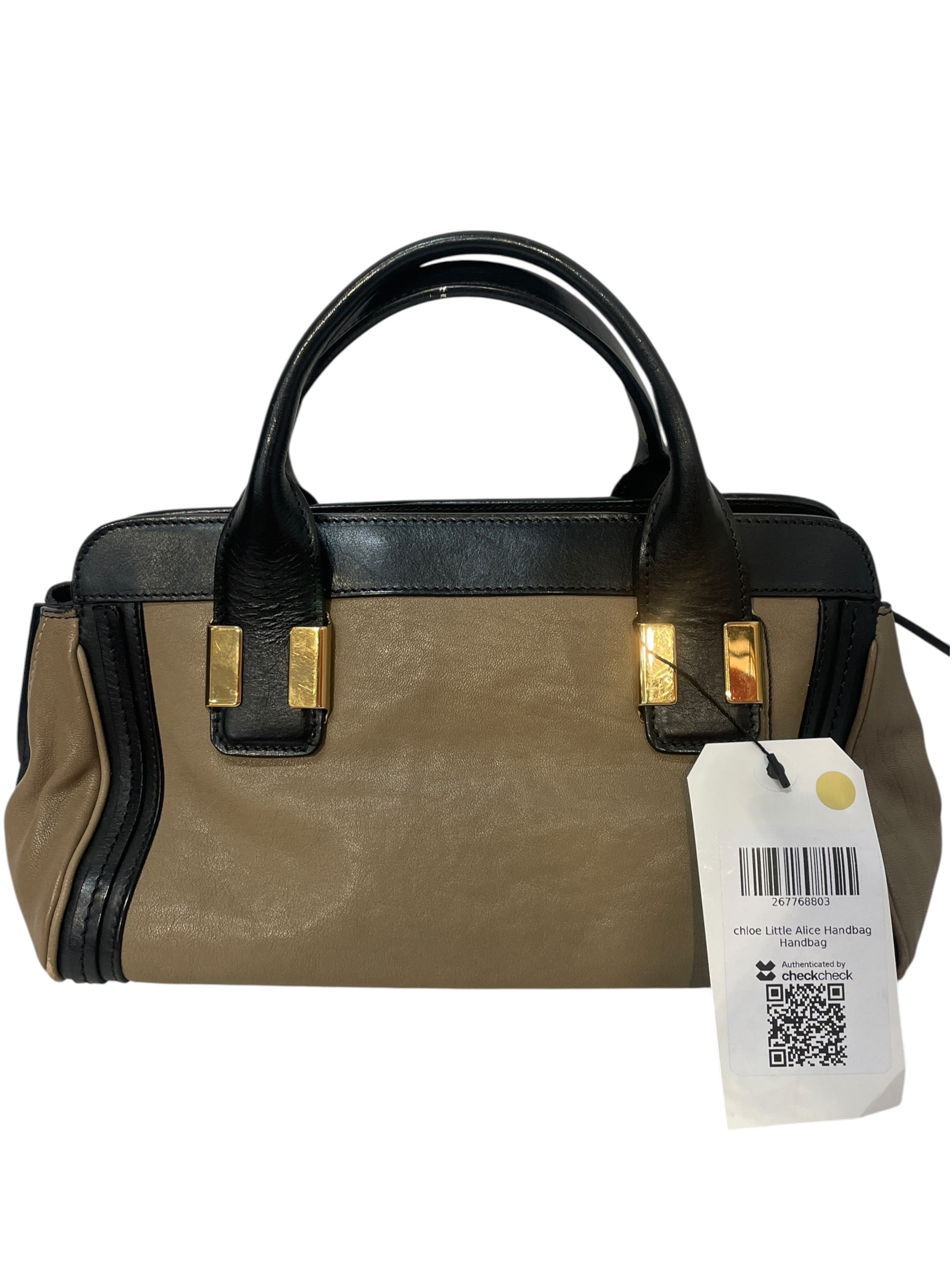 Chloe/Hand Bag/Border/Leather/BRW/Alice leather handle bag view 2