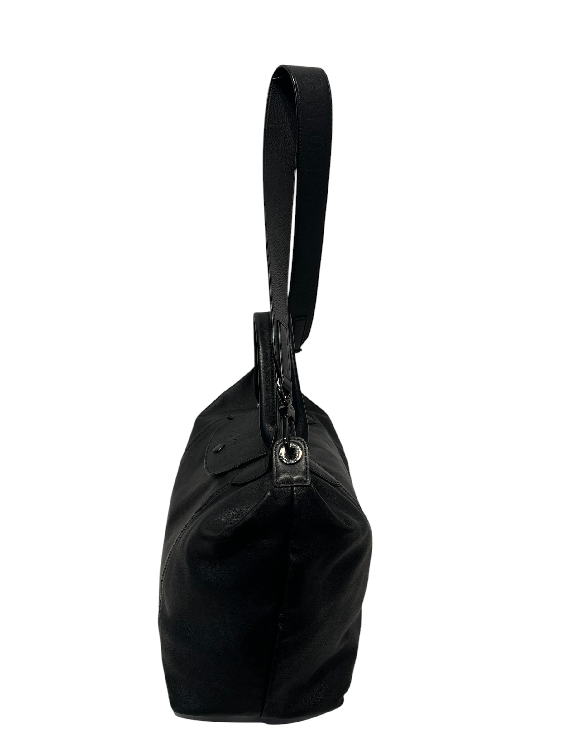 LONGCHAMP/Cross Body Bag/Leather/BLK/CALFSKIN view 4