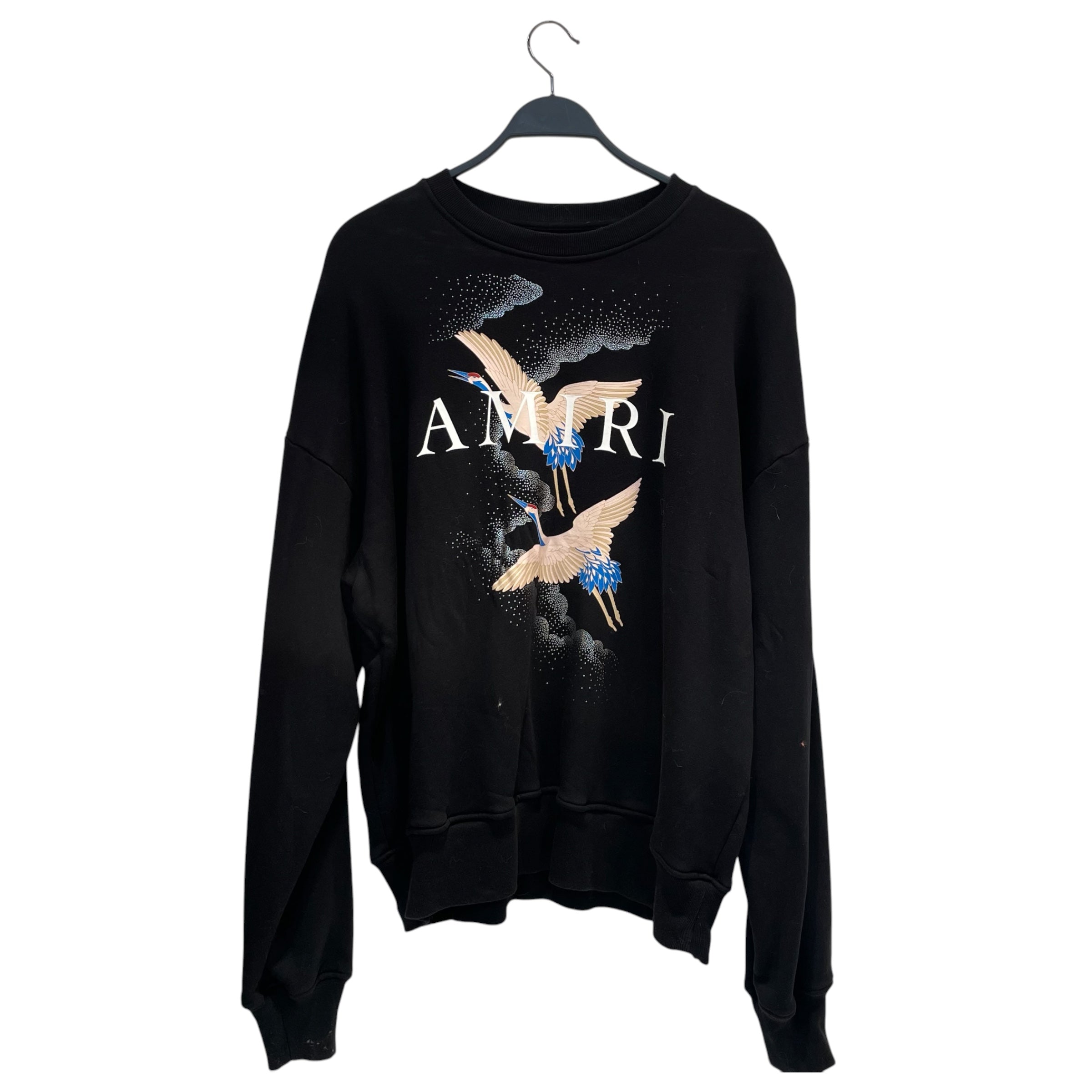 AMIRI/Sweater/S/Cotton/BLK/crane view 1