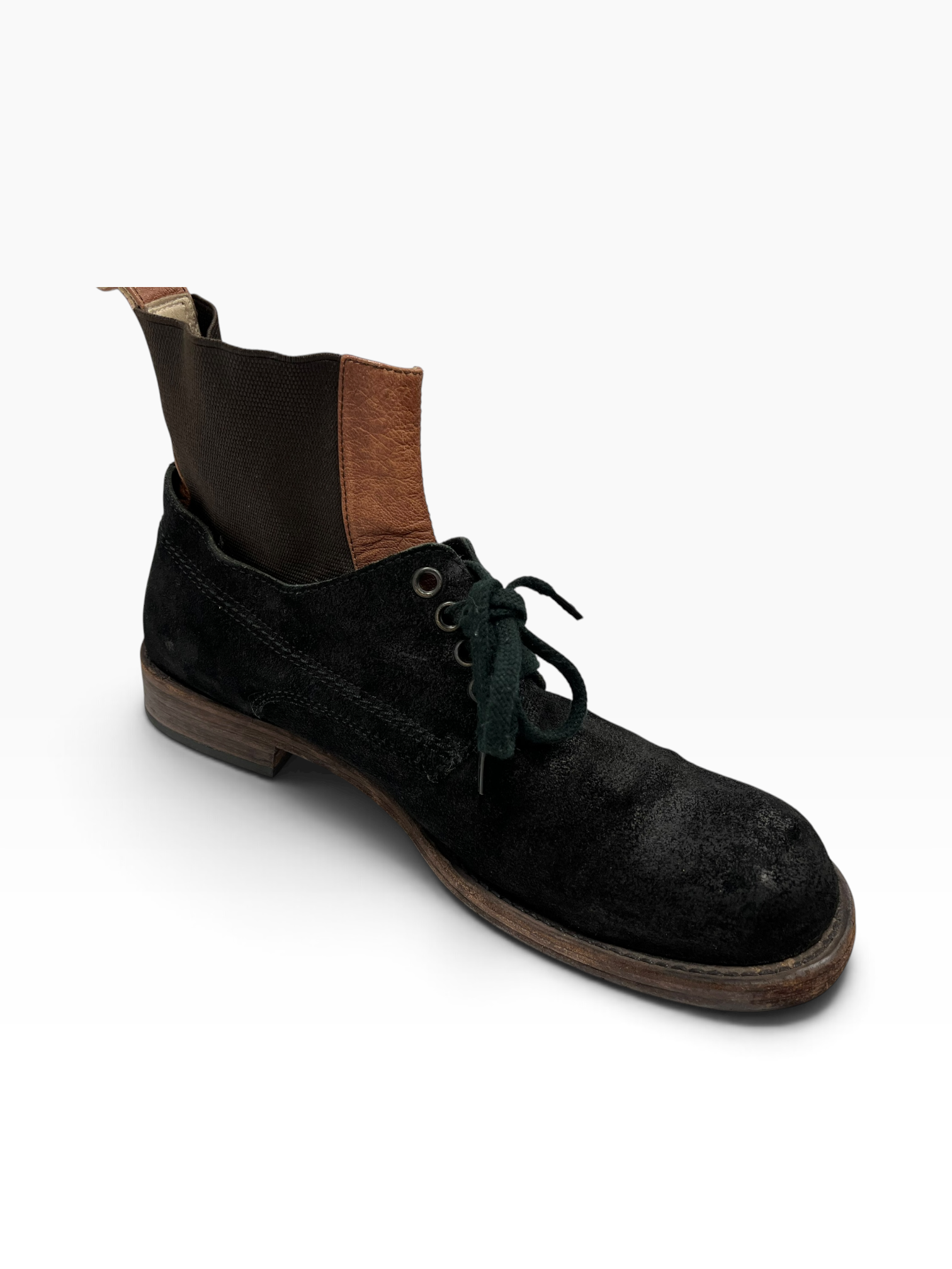 NUMBER (N)INE/Lace Up Boots/US 10/Suede/BLK/Double Layered Derby view 3