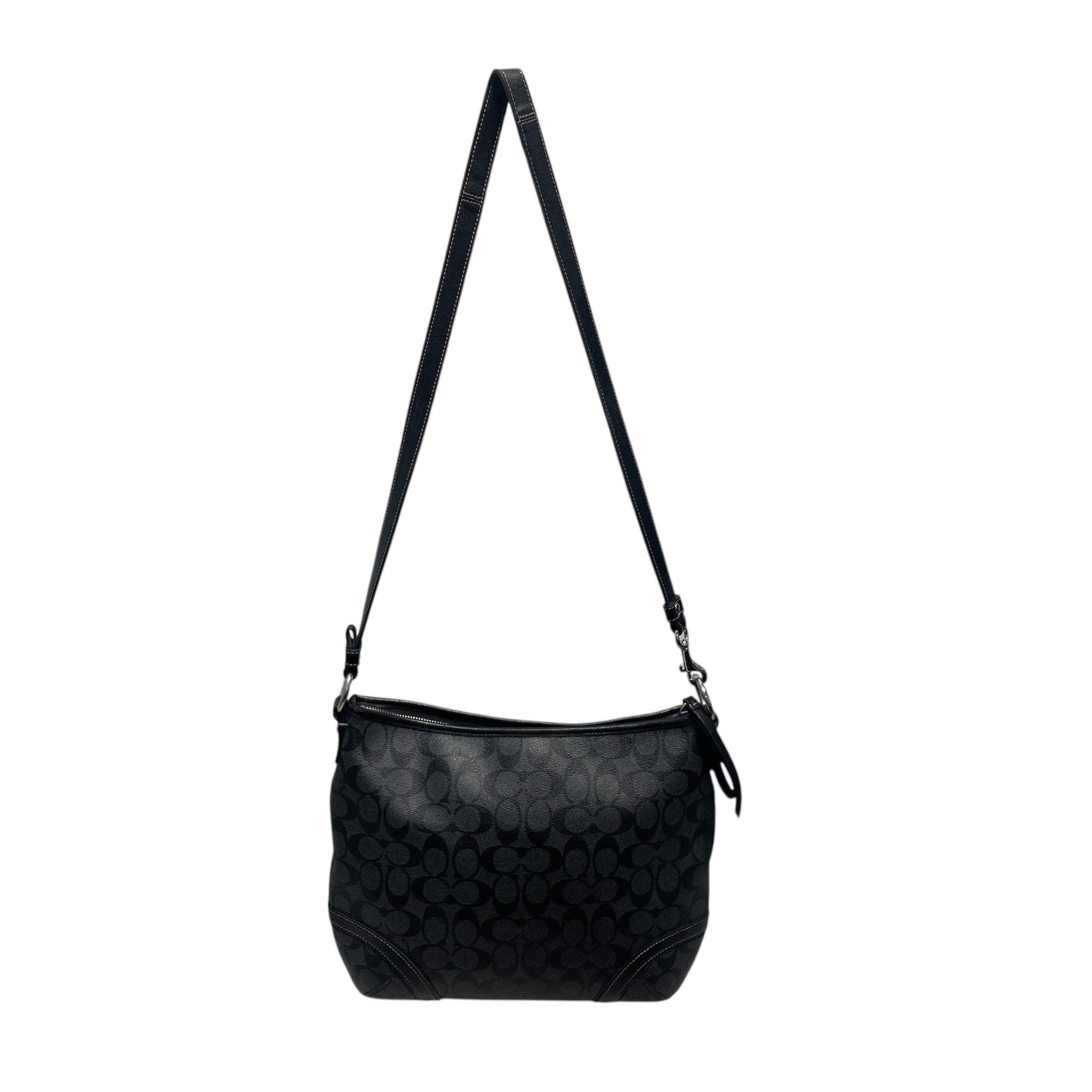 COACH/Cross Body Bag/Monogram/Leather/BLK/ view 2
