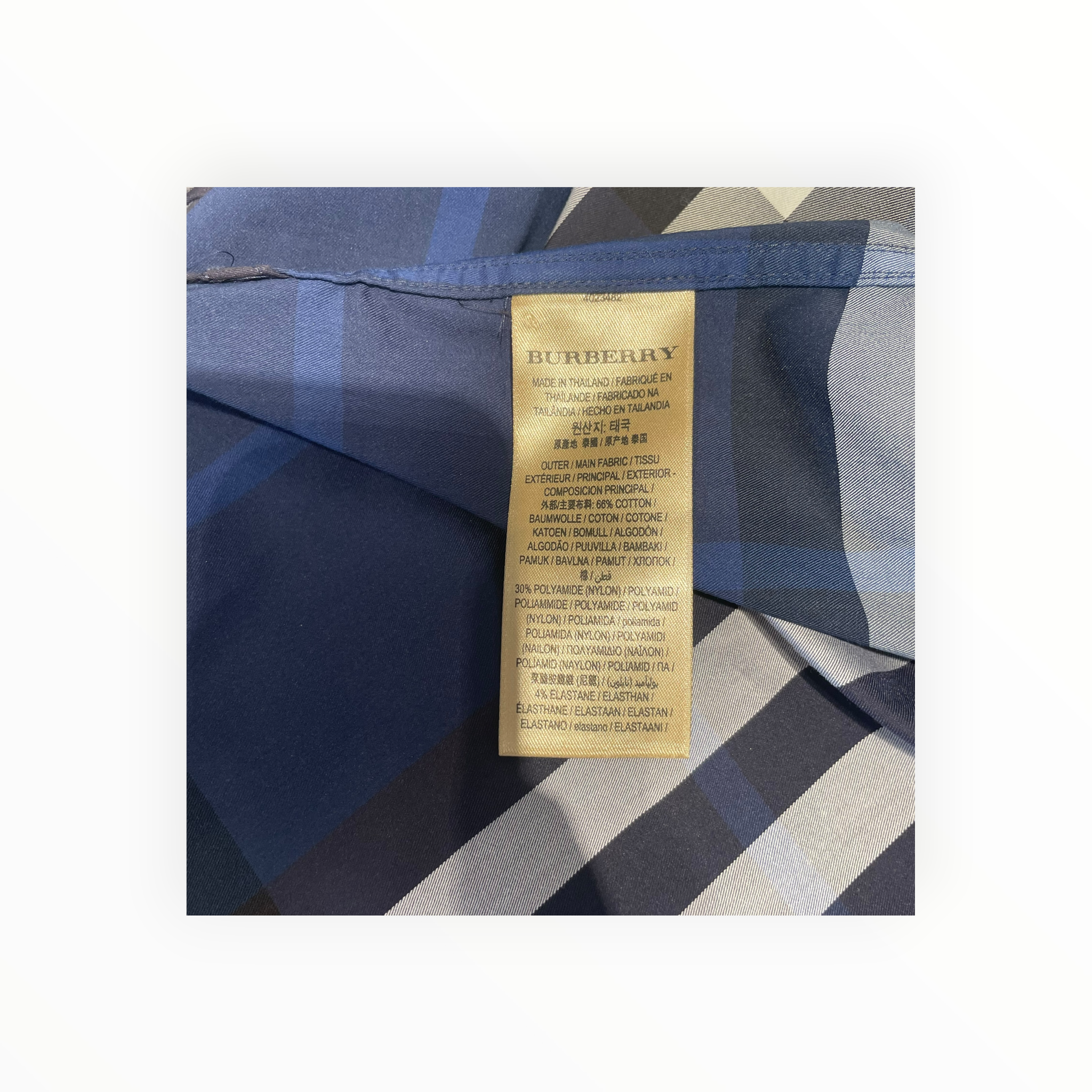 BURBERRY/LS Shirt/XXL/Cotton/BLU/Plaid/poplin shirt view 4