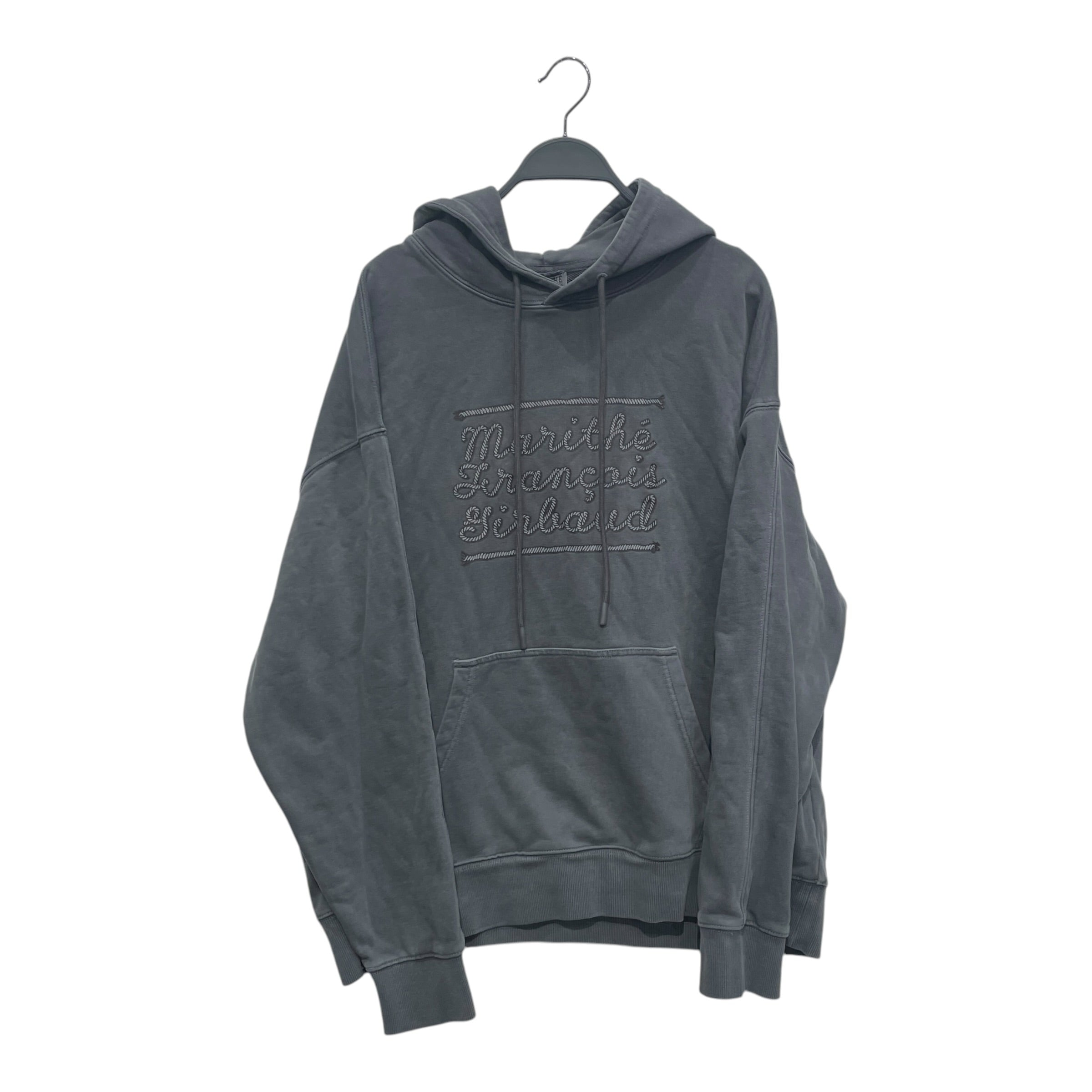 MARITHE FRANCOIS GIRBAUD/Hoodie/XL/Cotton/GRY/ROPE GRAPHIC view 1