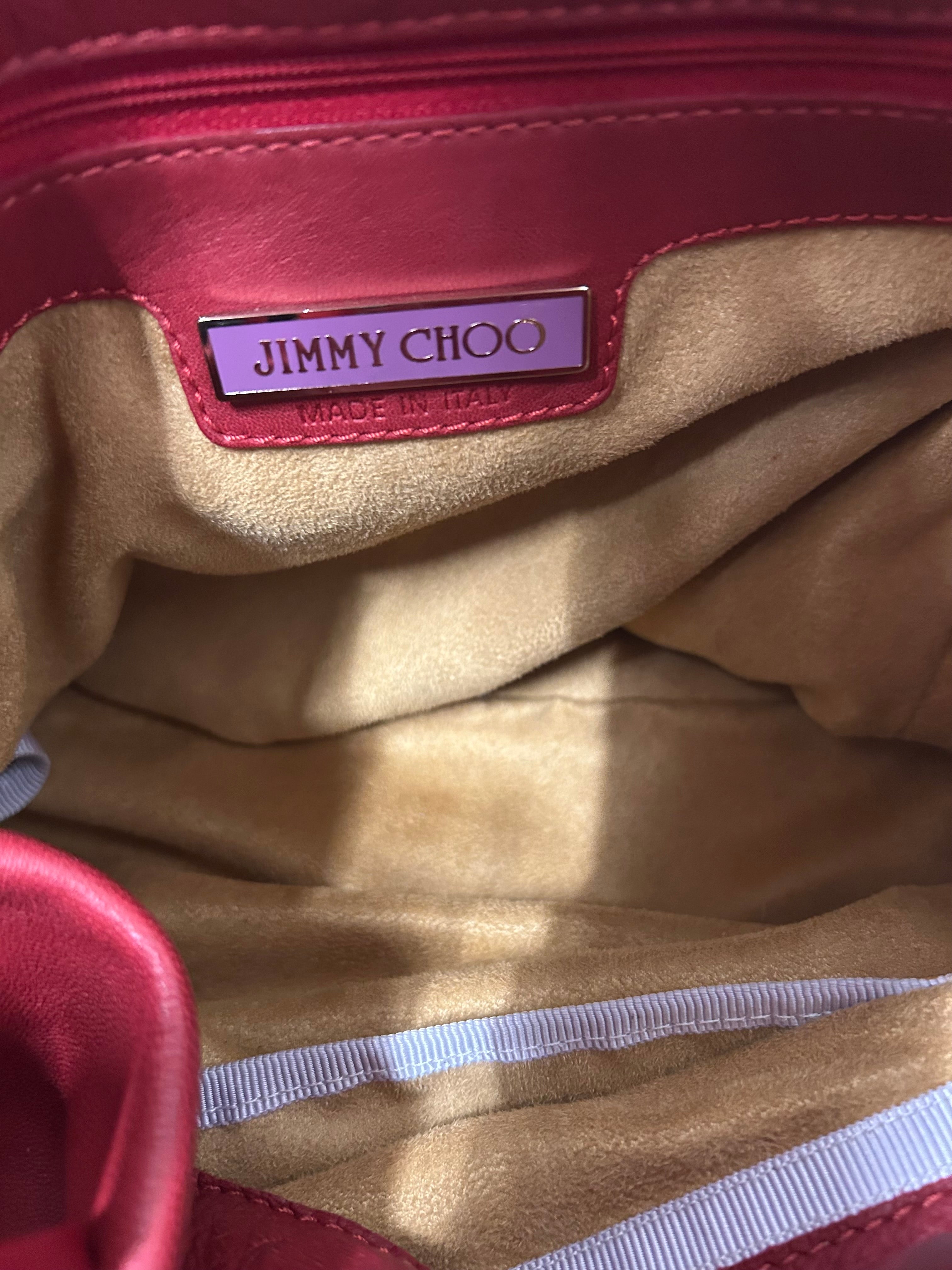 JIMMY CHOO/Bag/Leather/RED/Saba Hobo bag view 4