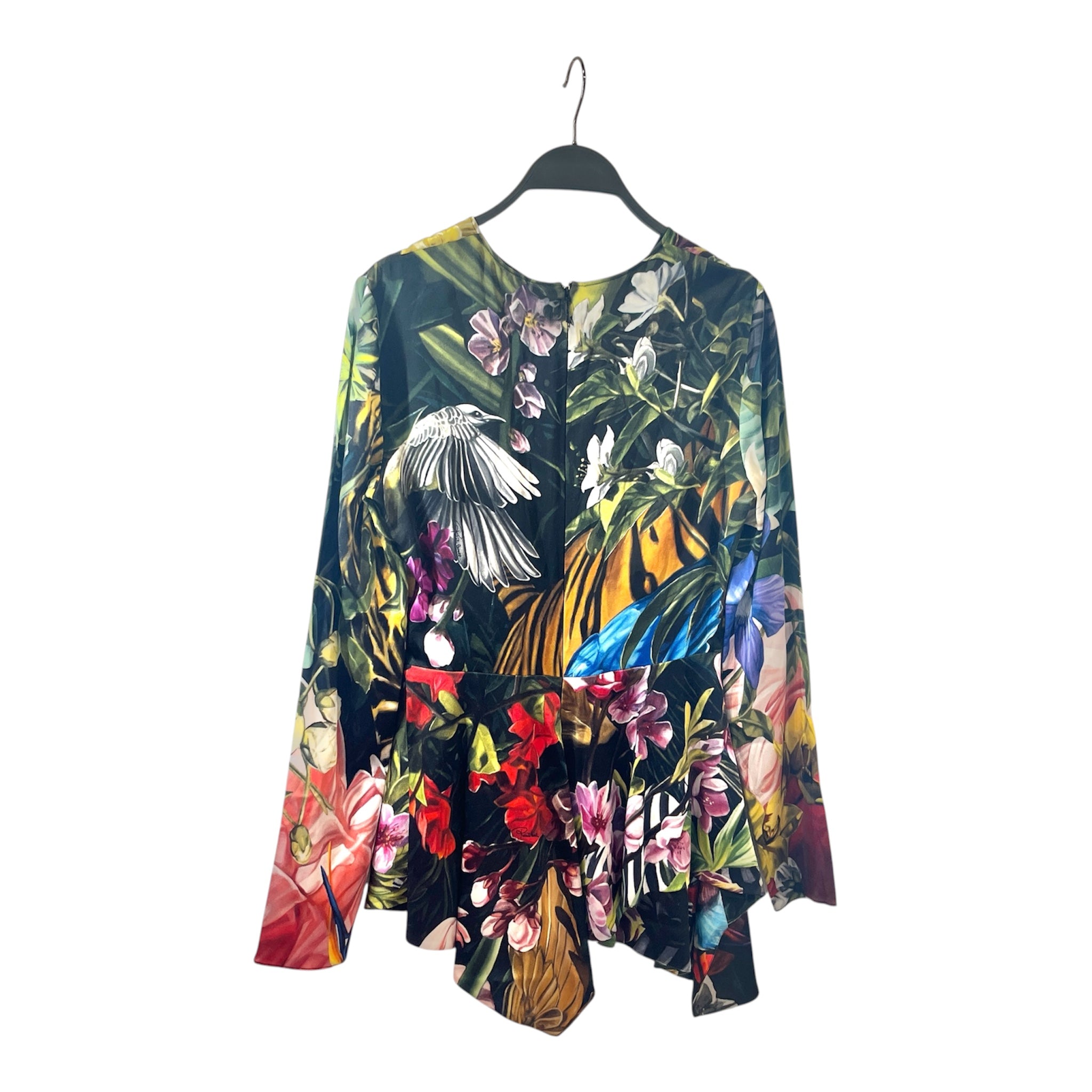 roberto cavalli/LS Blouse/42/Floral Pattern/Silk/MLT/Roberto Cavali Longsleeve view 2
