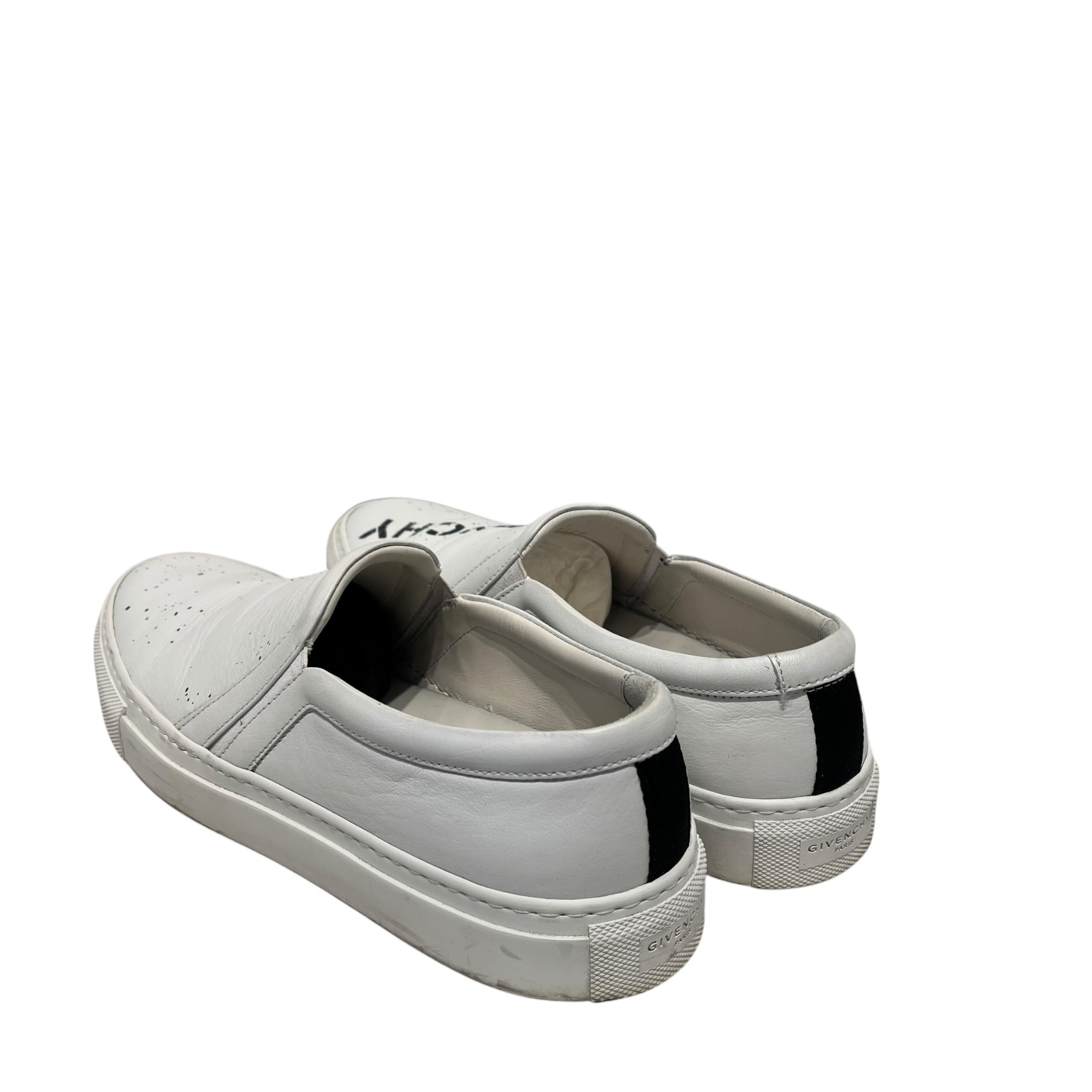 GIVENCHY/Low-Sneakers/EU 40/Graphic/Leather/WHT/urban slip - grafitti logo view 2