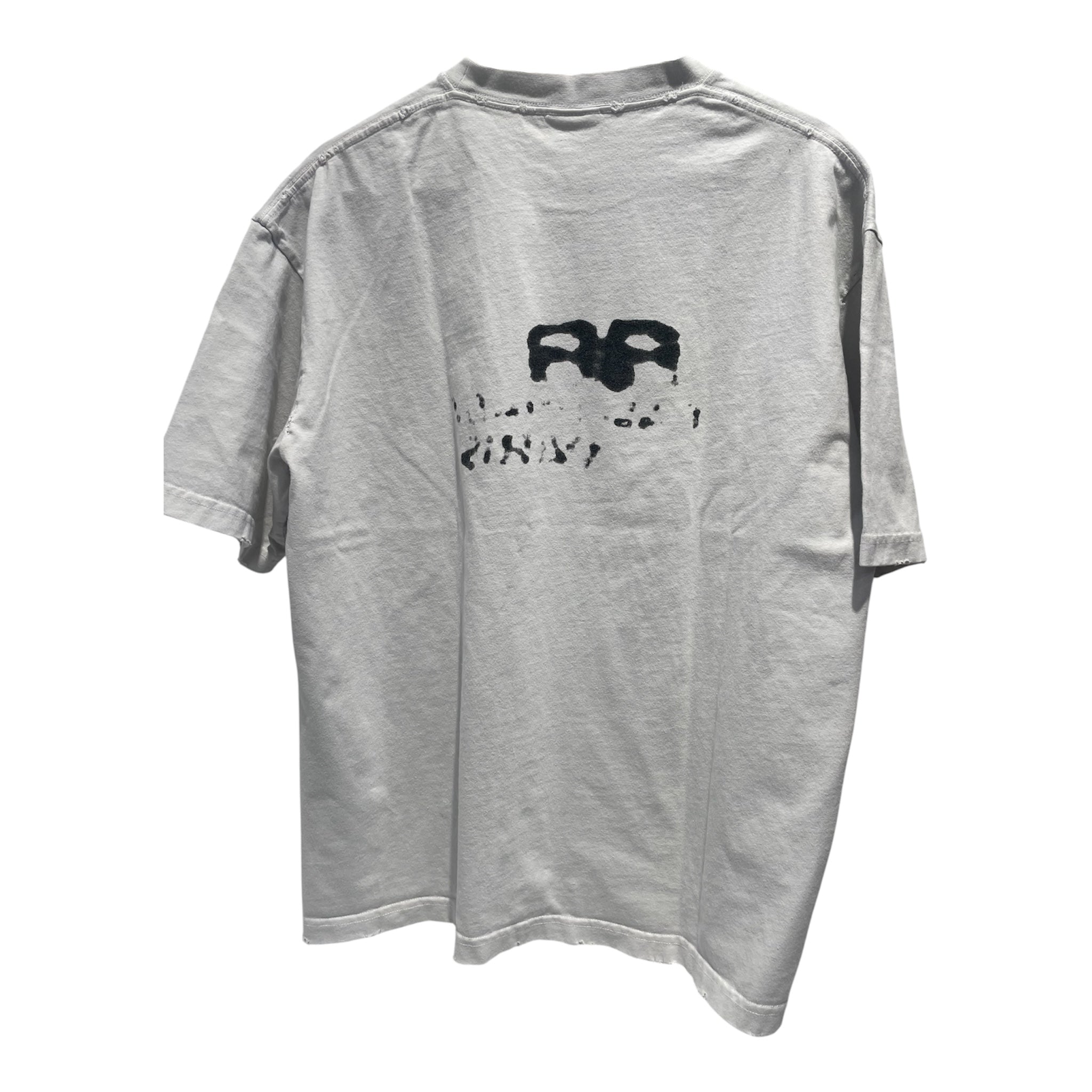 BALENCIAGA/T-Shirt/M/Cotton/WHT/Graphic/ink blot tee view 2