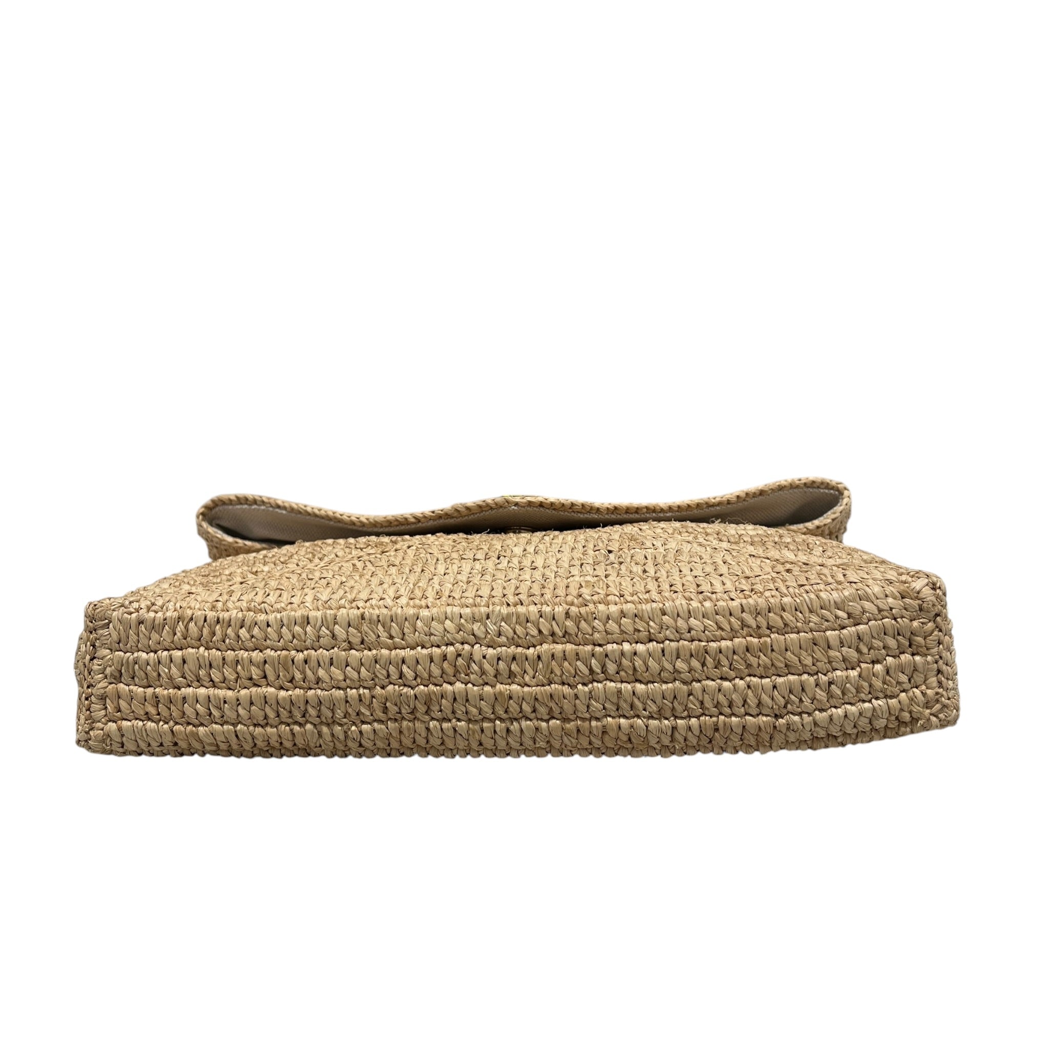 YVES SAINT LAURENT/Pouch/BEG/Cassandre Large Woven Raffia view 3