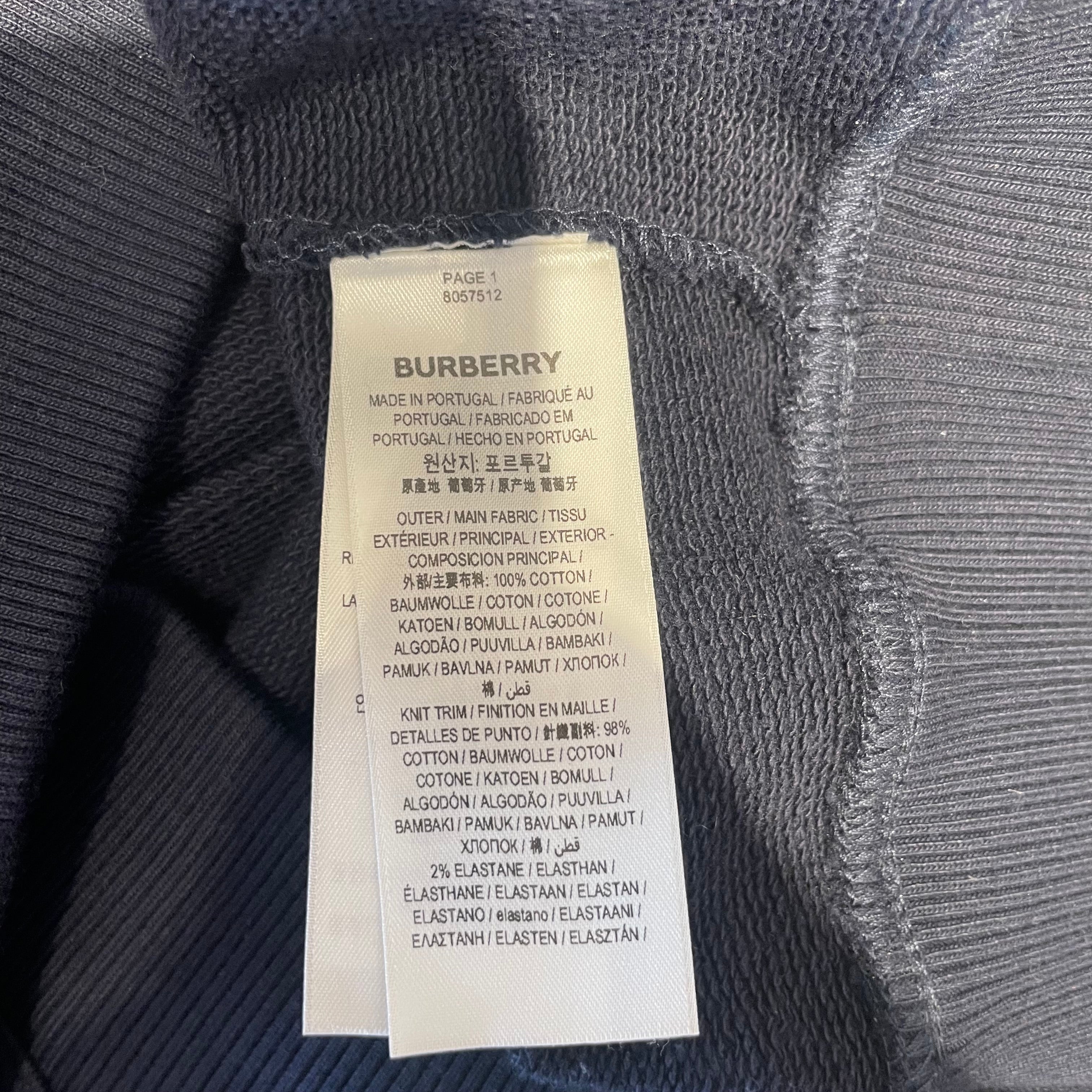 BURBERRY/Hoodie/S/Cotton/NVY/ckeck lined flannel hood view 4