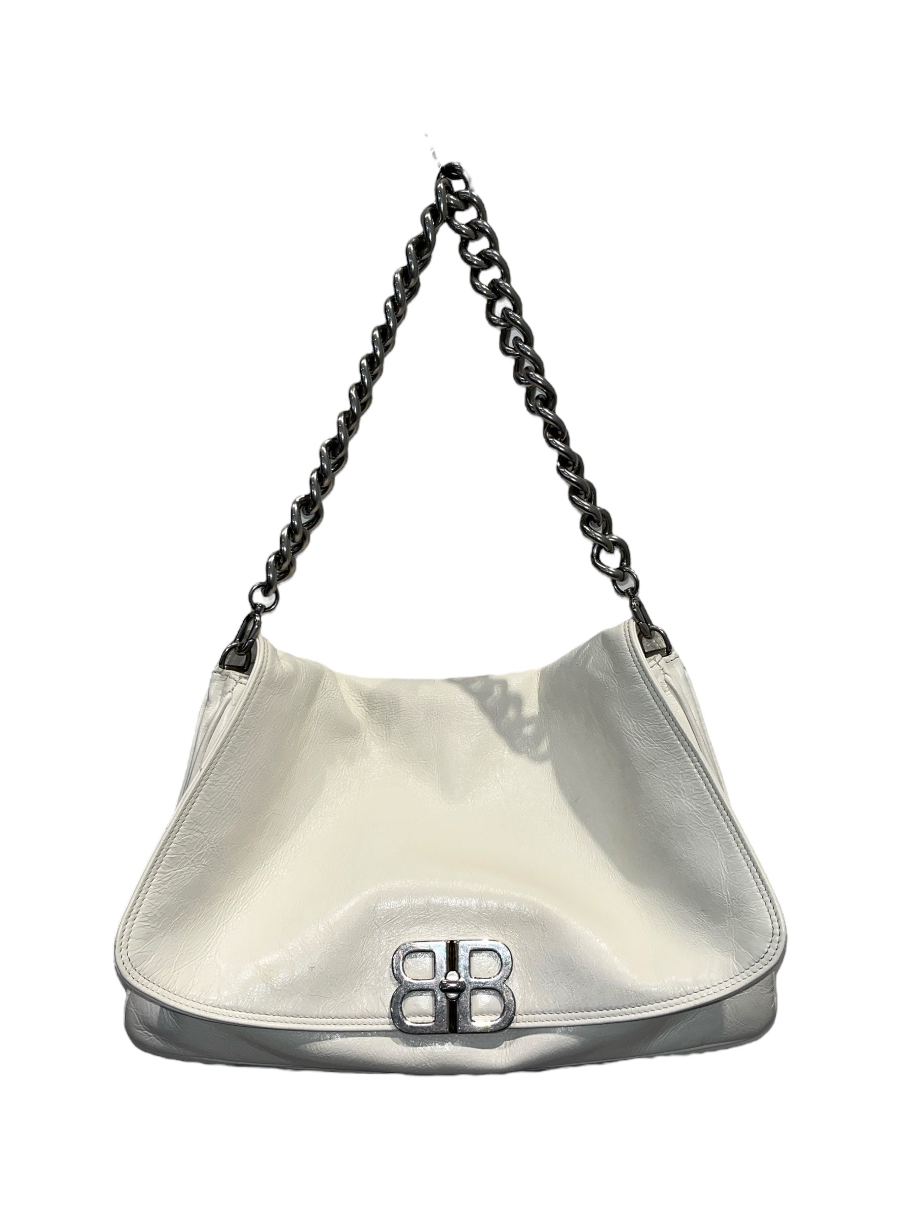 BALENCIAGA/Hand Bag/L/Leather/WHT/BB Large Flap view 1