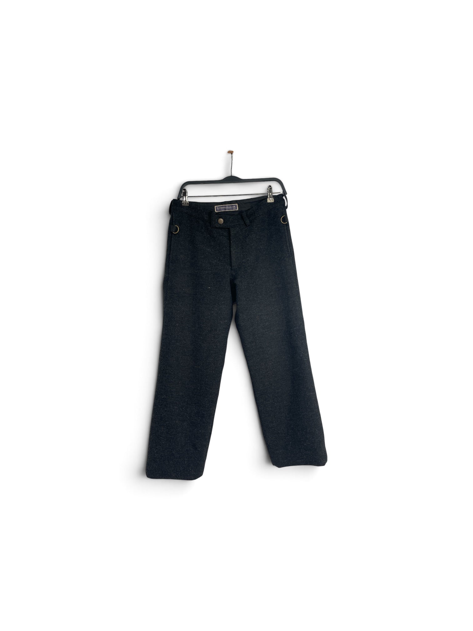 beauty:beast/Straight Pants/M/Wool/GRY/TROUSERS W/ 2 SIDE "D" RINGS view 1